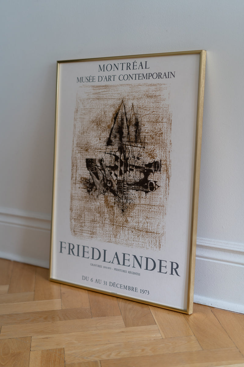 ビンテージ 79年 JOHNNY FRIEDLAENDER オリジナルポスター 1973 Johnny Friedlander Framed Exhibition Poster – Ecru Vintage