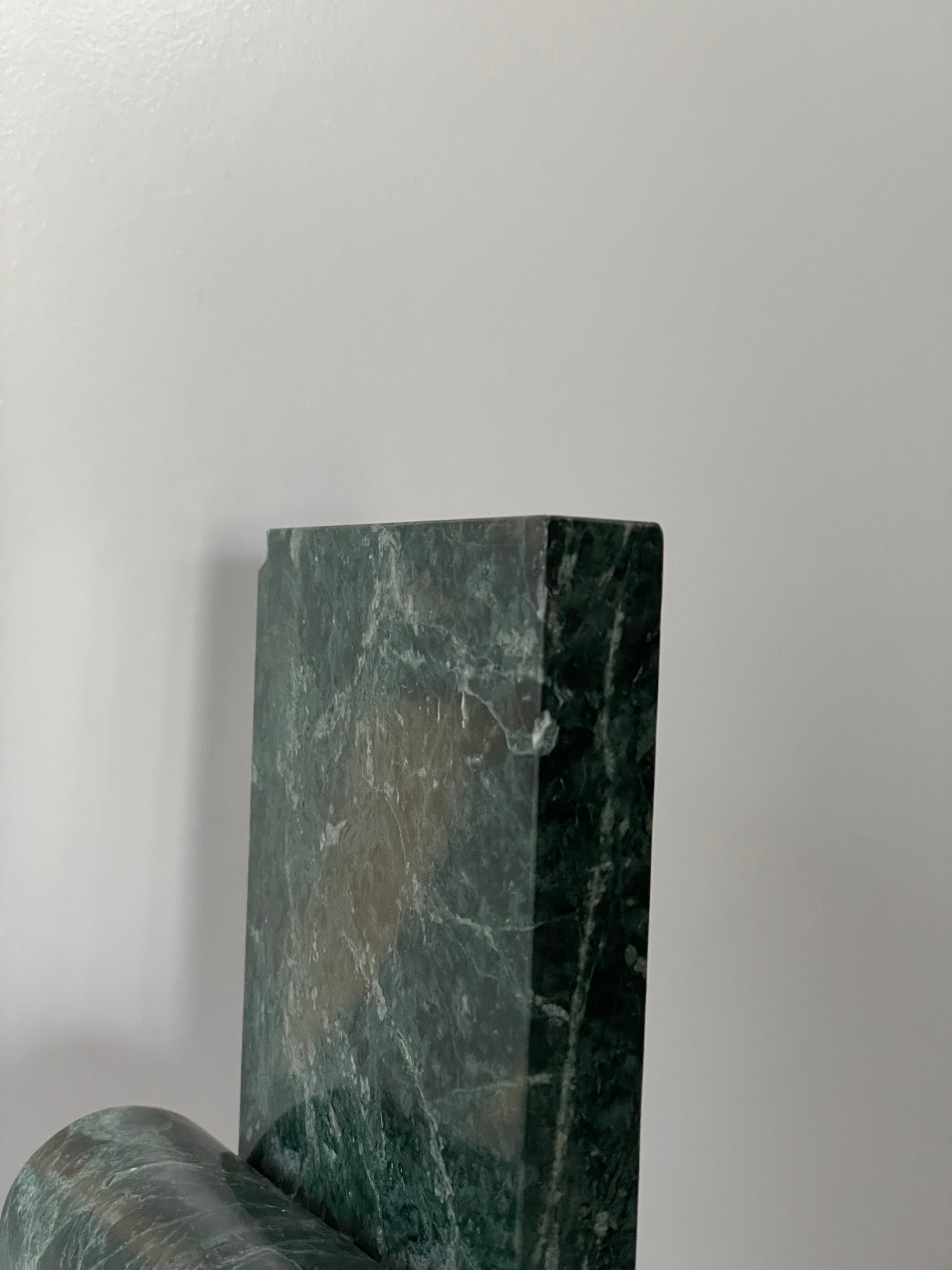Art Deco Green Marble Bookends