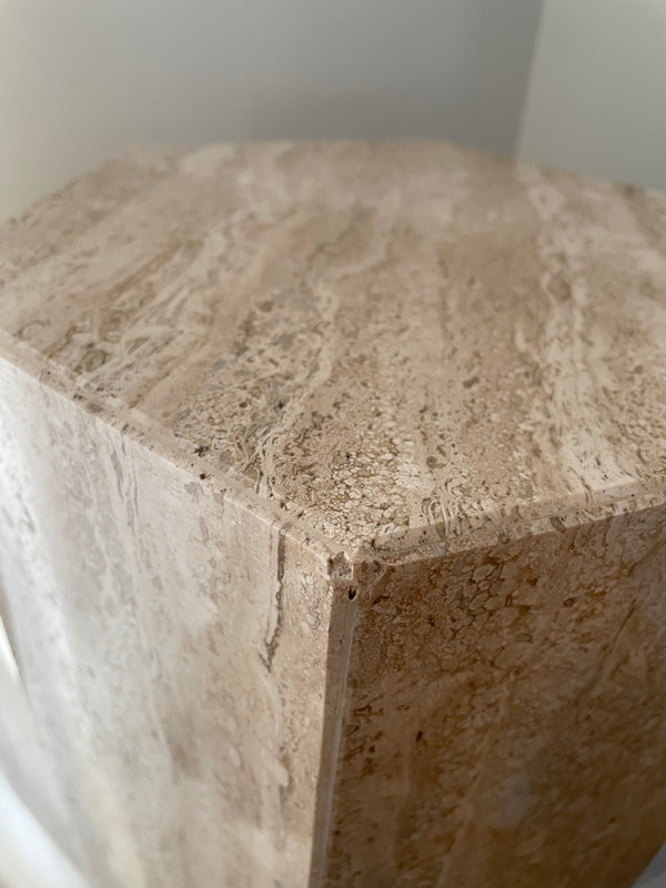 Hexagonal Travertine Plinth