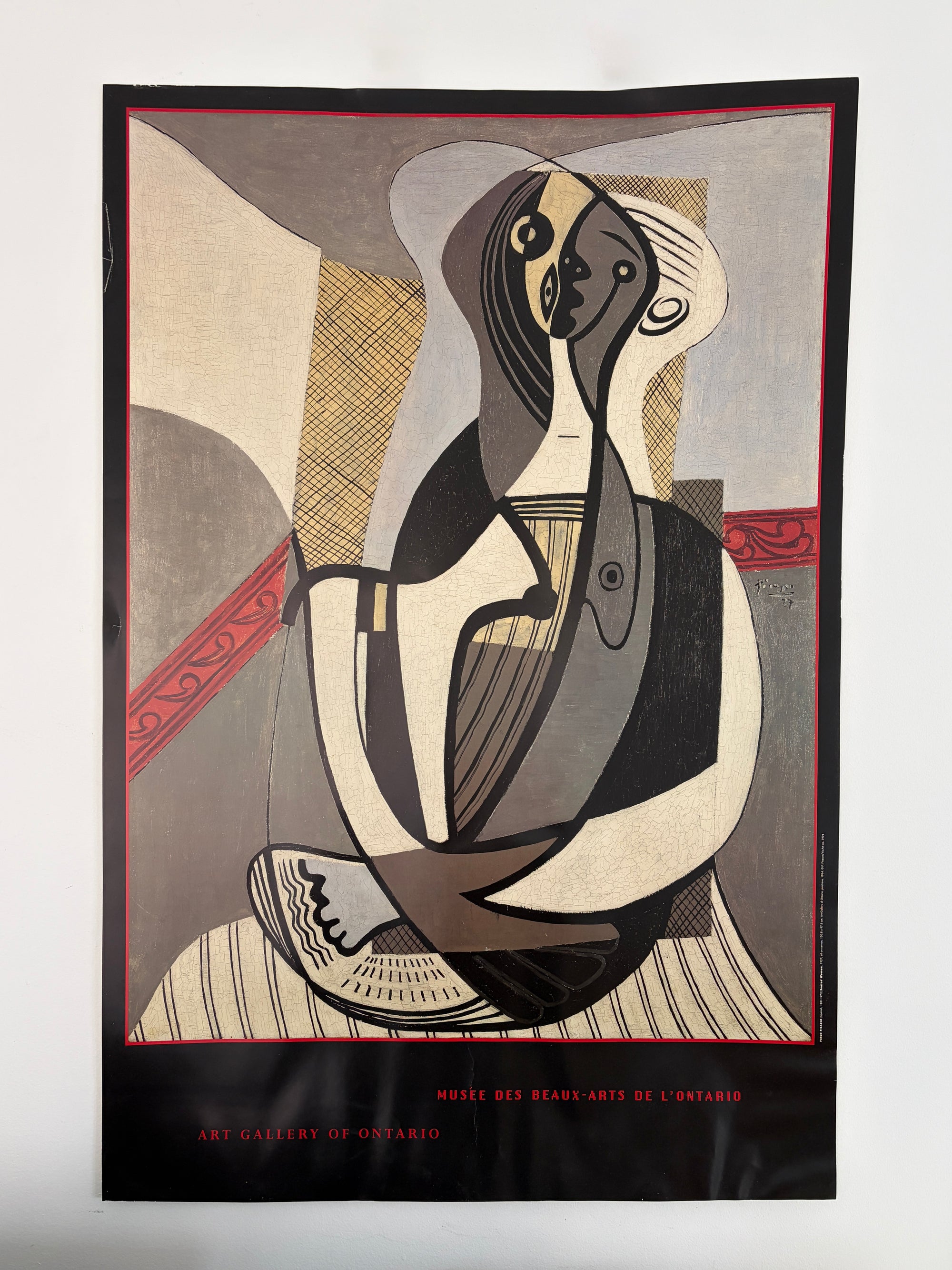 1994 Art Gallery of Ontario Pablo Picasso Exhibition Poster 'Seated Woman'
