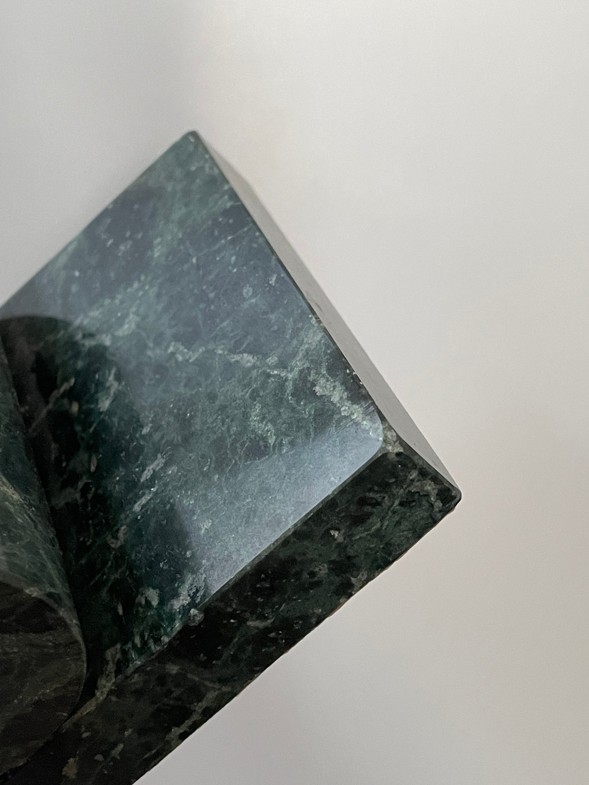 Art Deco Green Marble Bookends