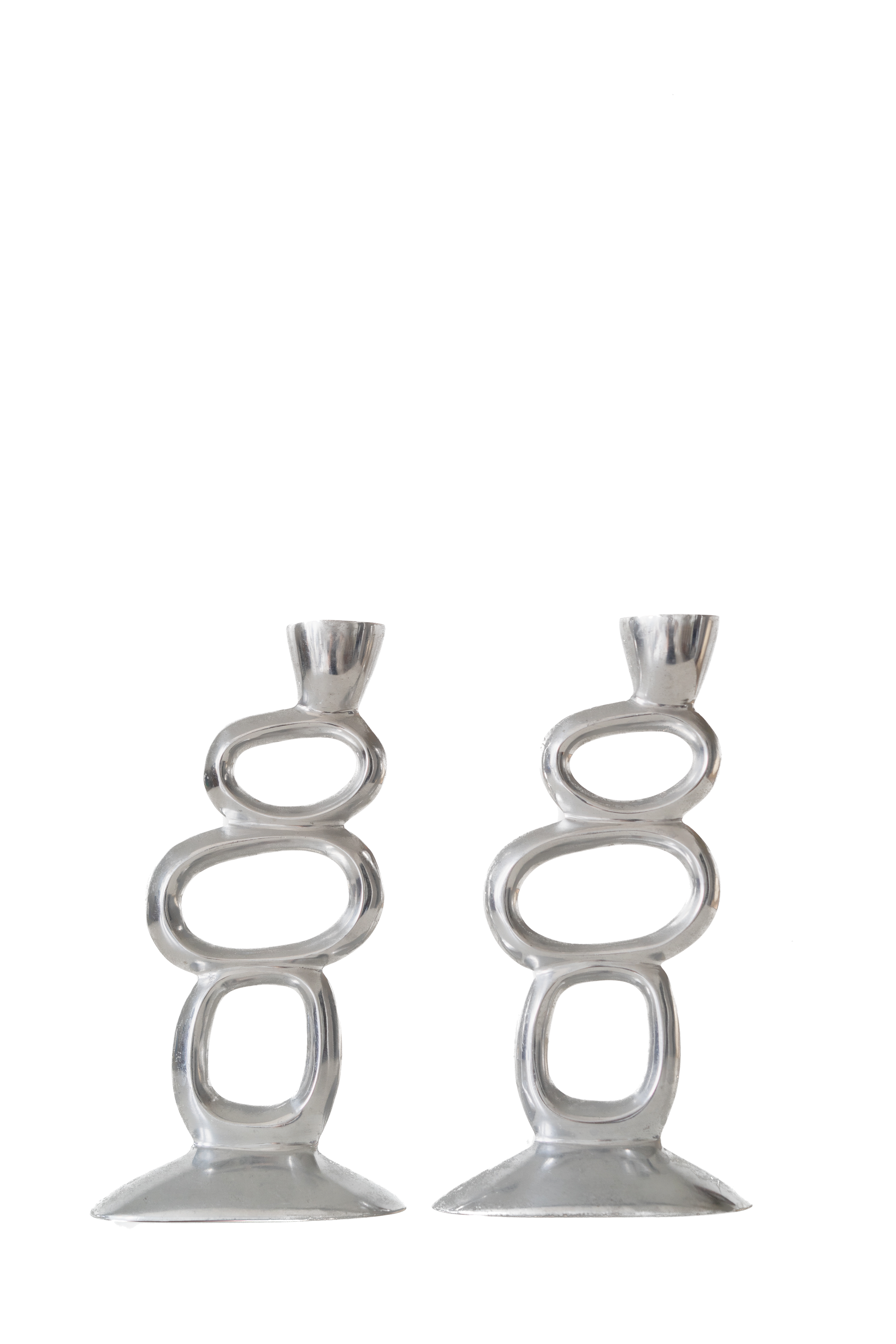 Abstract Aluminum Candle Holders