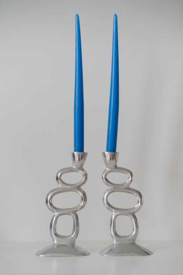 Abstract Aluminum Candle Holders