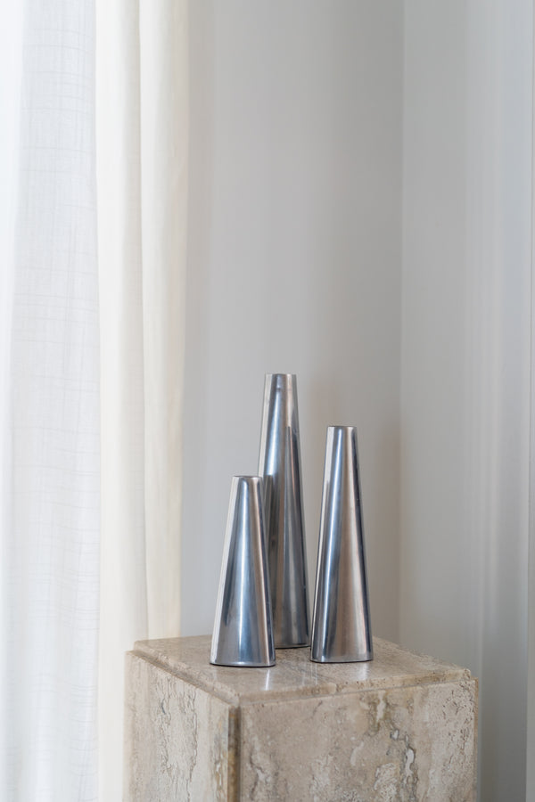 Vintage IKEA Aluminum Candlestick Set