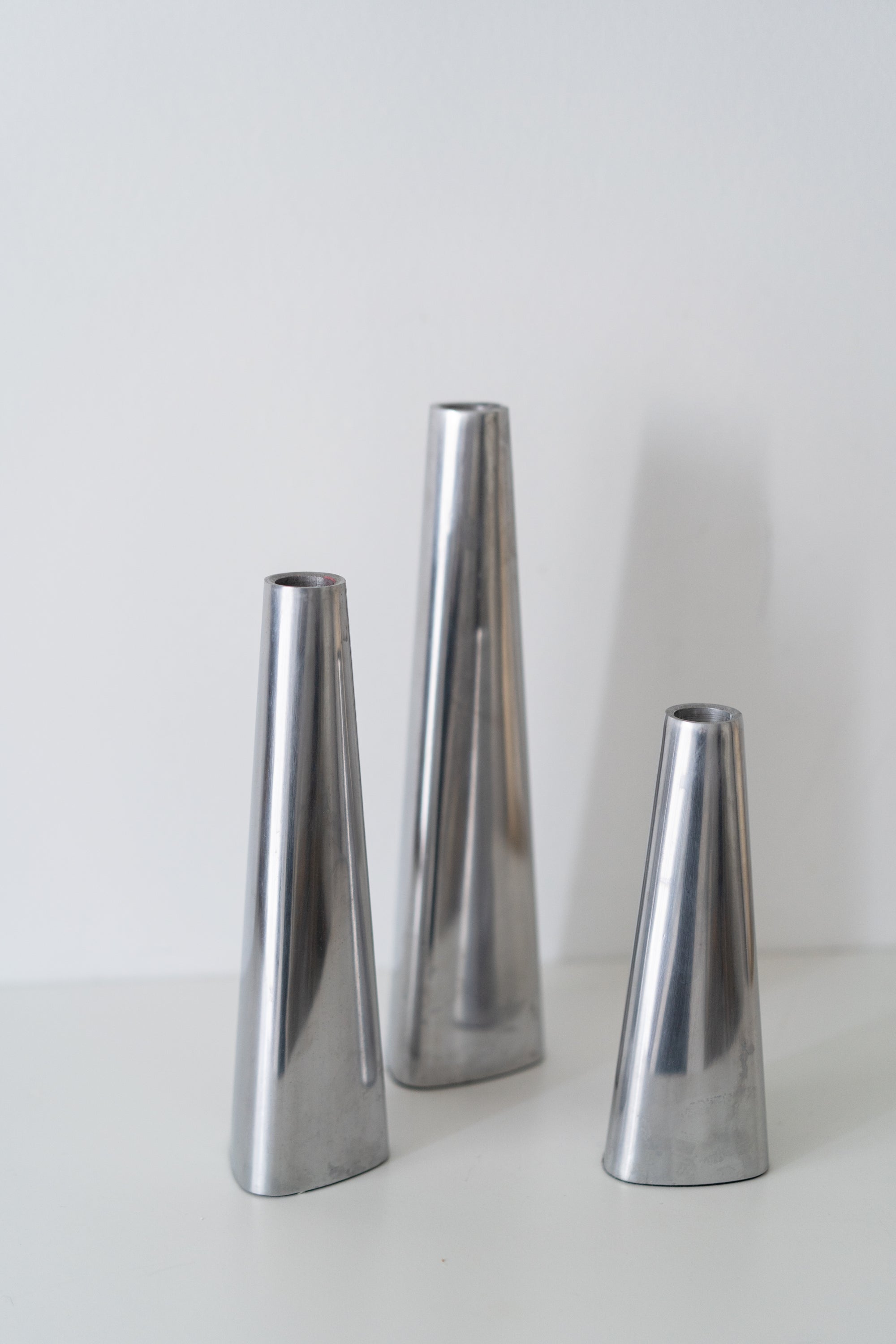 Vintage IKEA Aluminum Candlestick Set