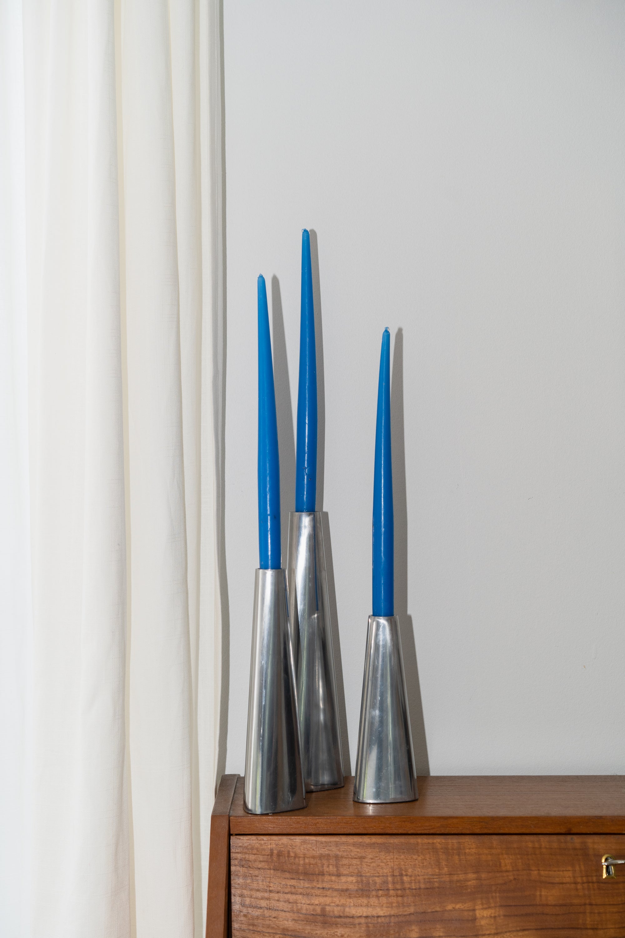 Vintage IKEA Aluminum Candlestick Set