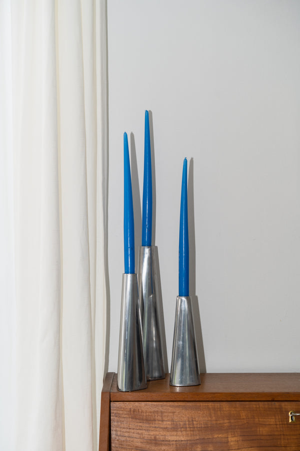 Vintage IKEA Aluminum Candlestick Set
