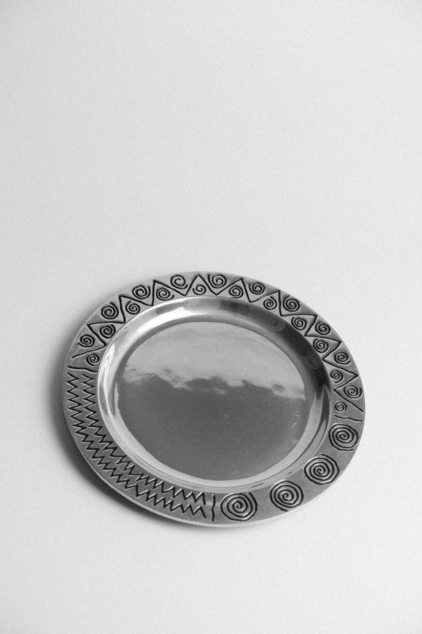 Spiral Pewter Platter