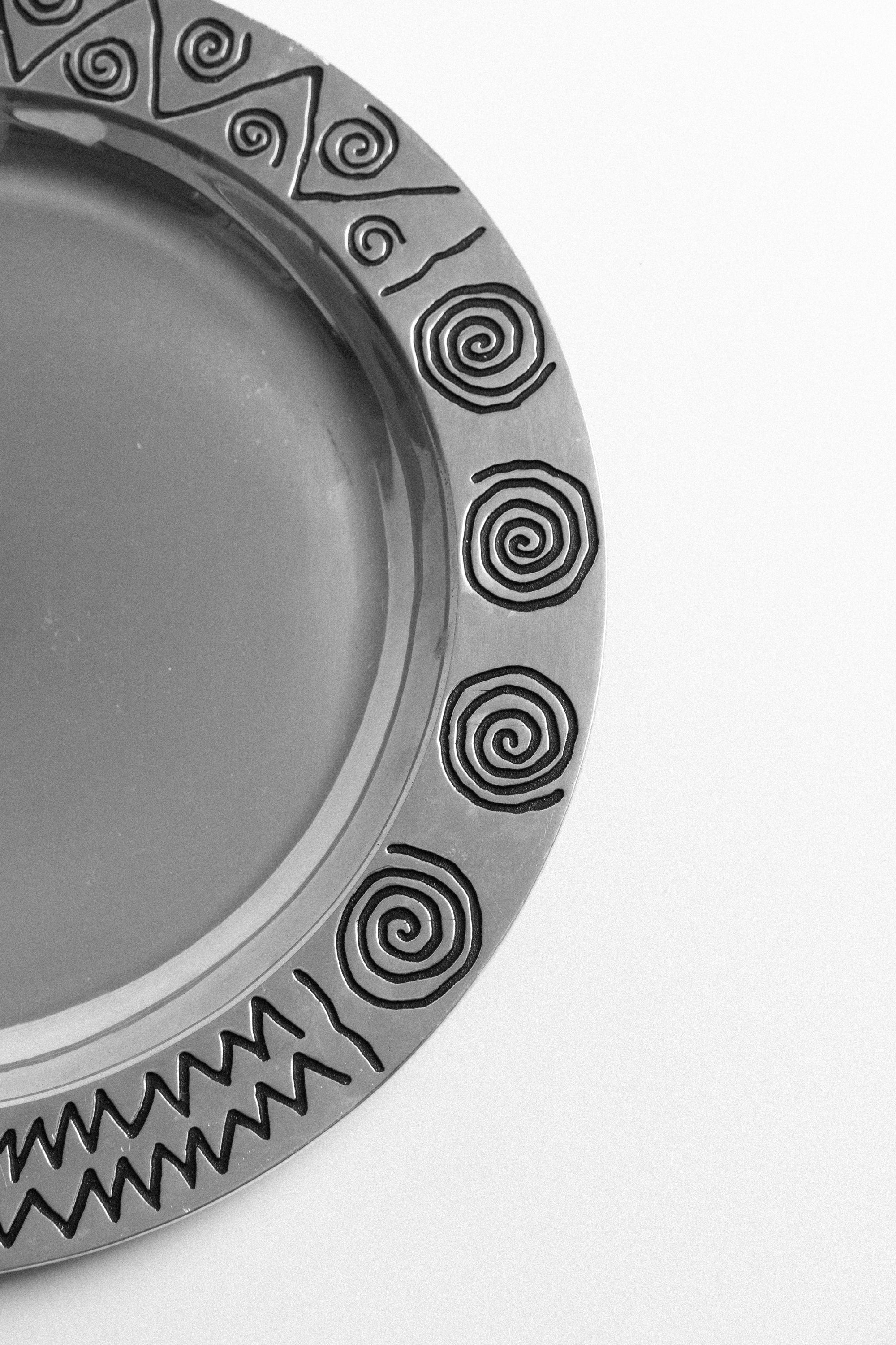 Spiral Pewter Platter