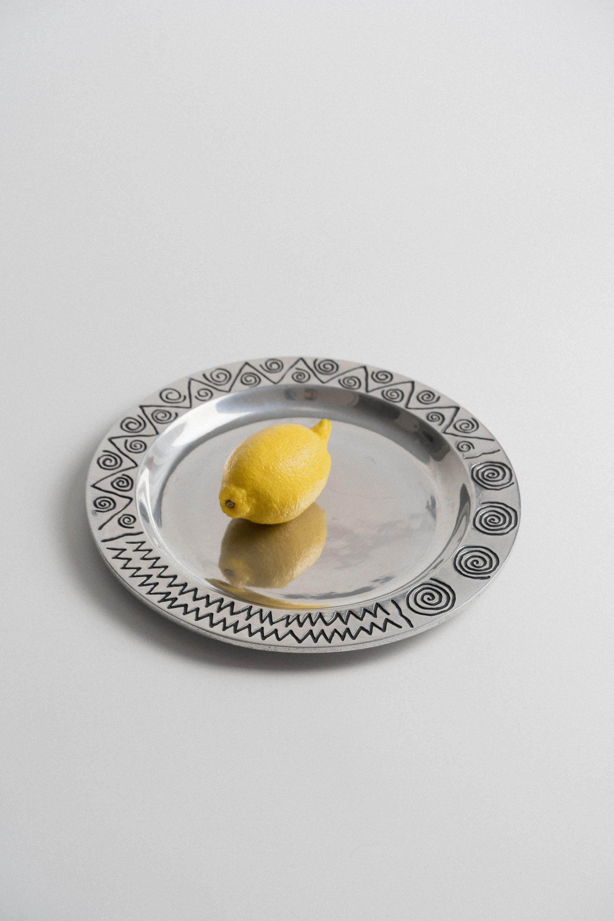 Spiral Pewter Platter