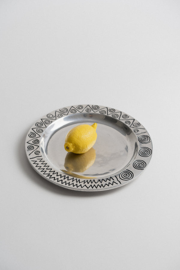 Spiral Pewter Platter