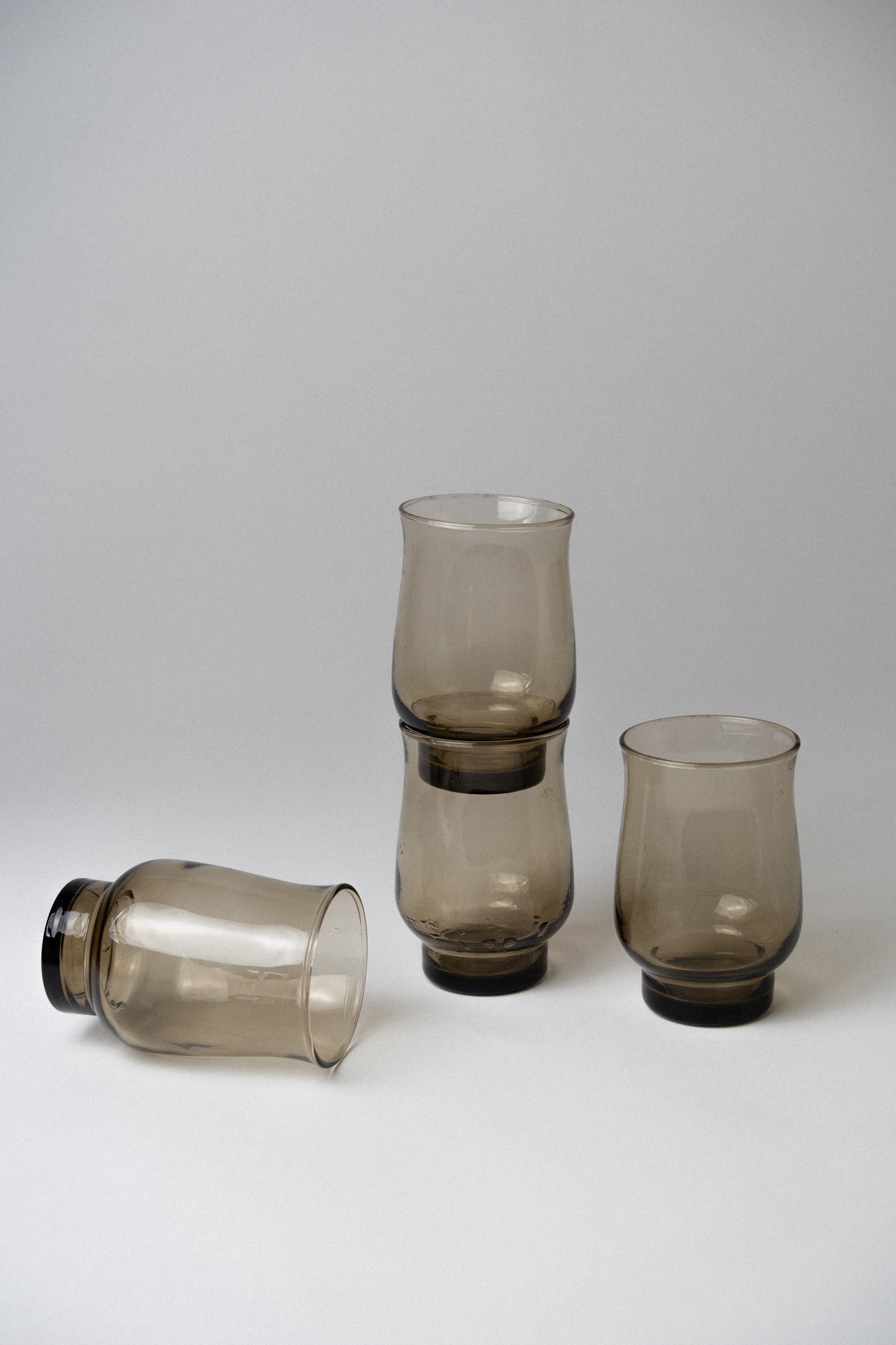 Pair of Stacking Smoked Glasses