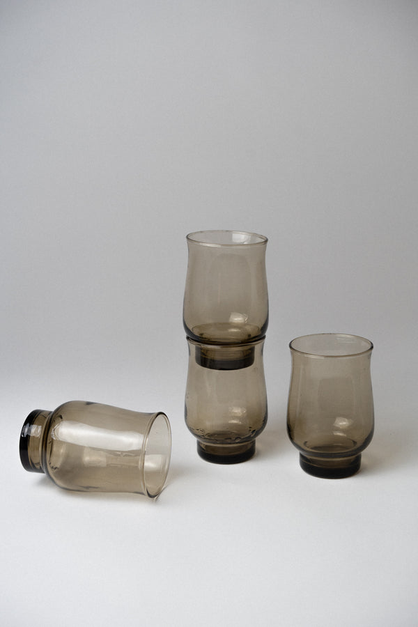 Pair of Stacking Smoked Glasses