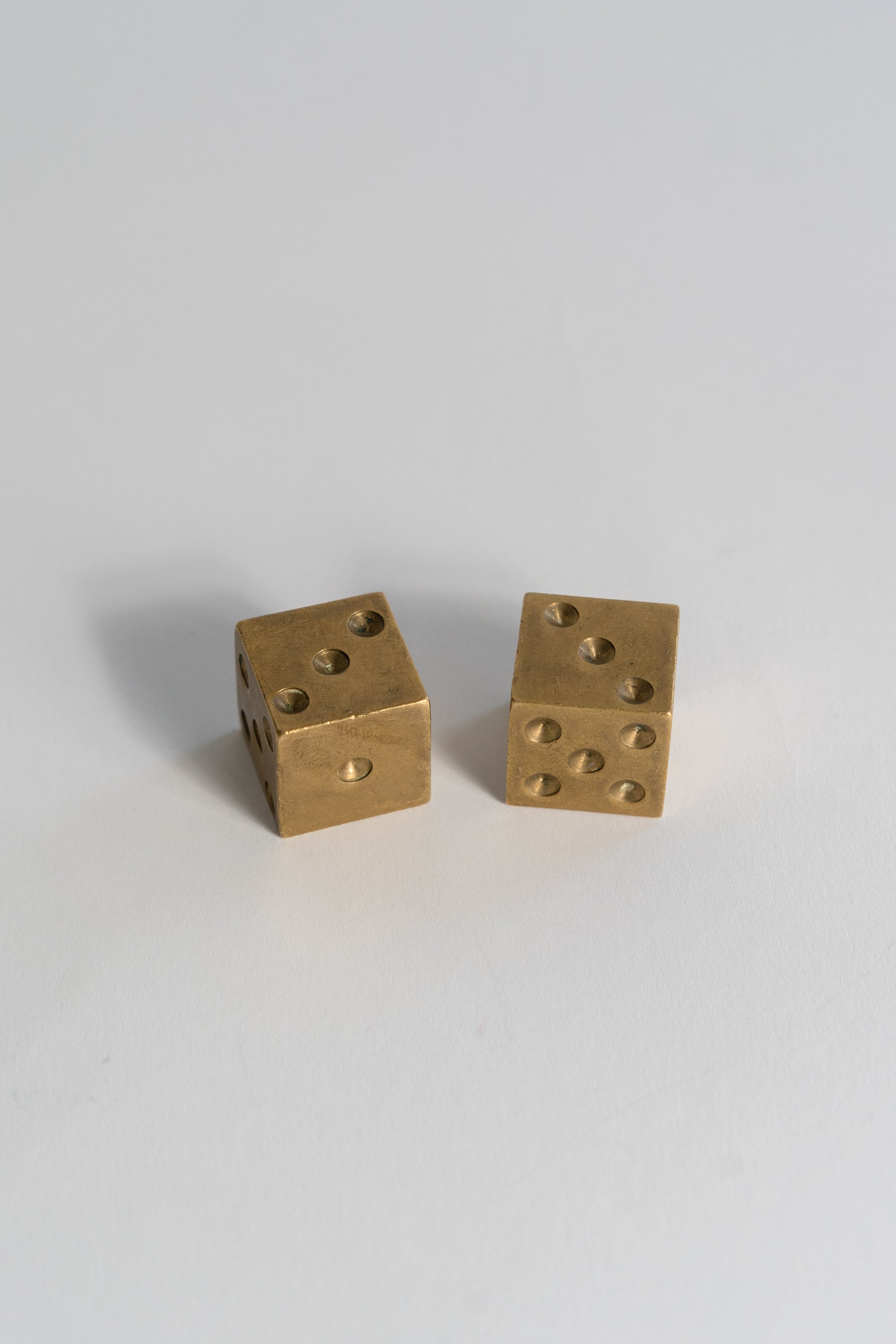 Vintage Solid Brass Dice