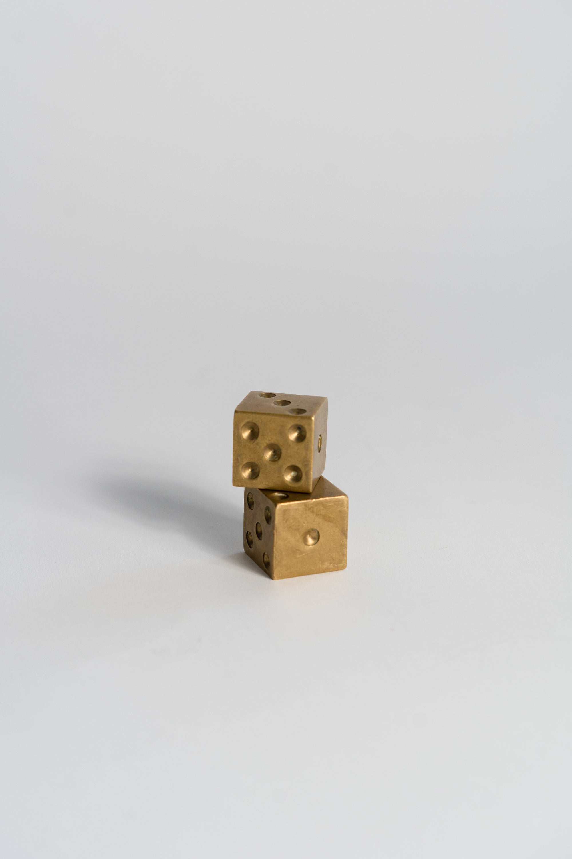 Vintage Solid Brass Dice