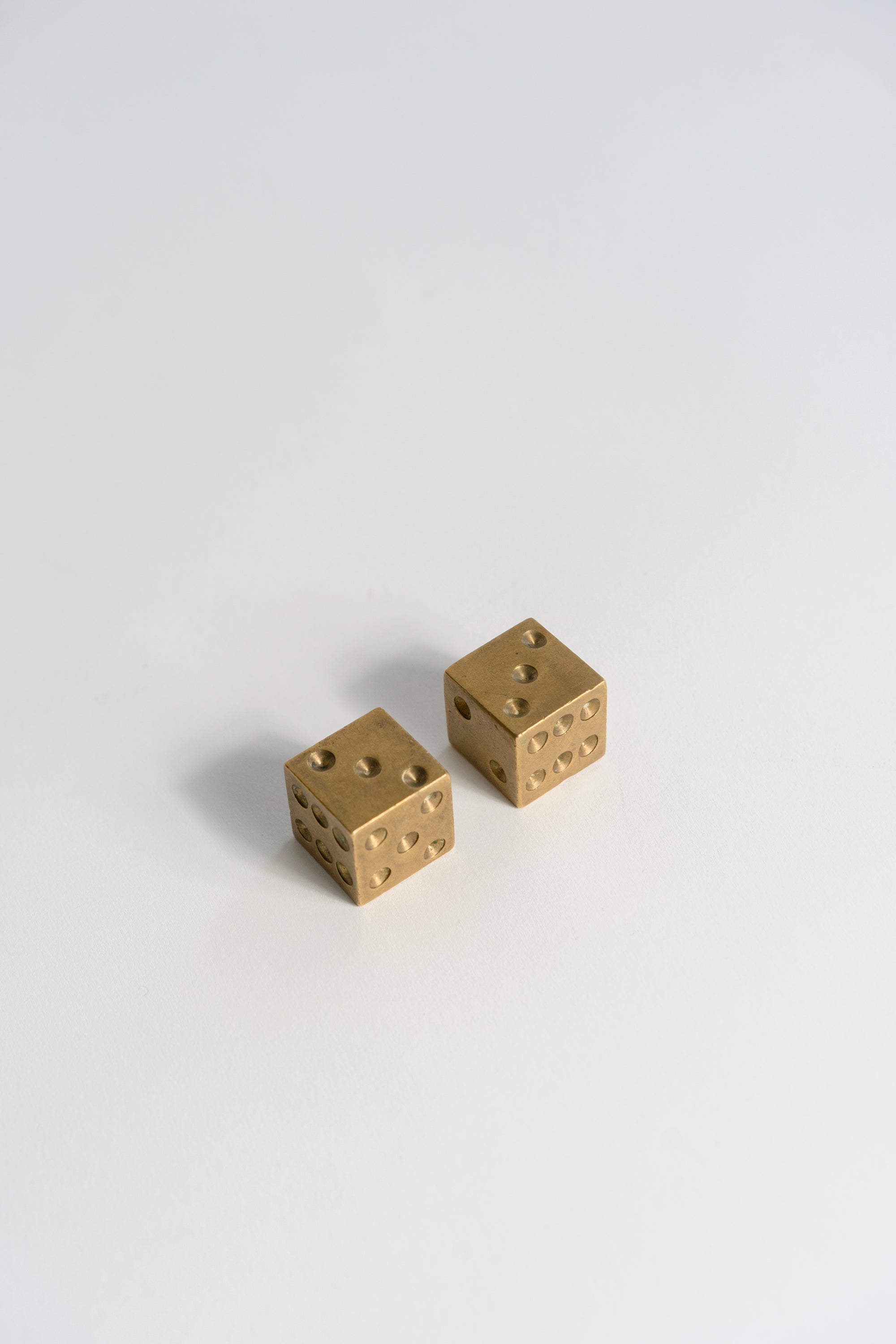 Vintage Solid Brass Dice