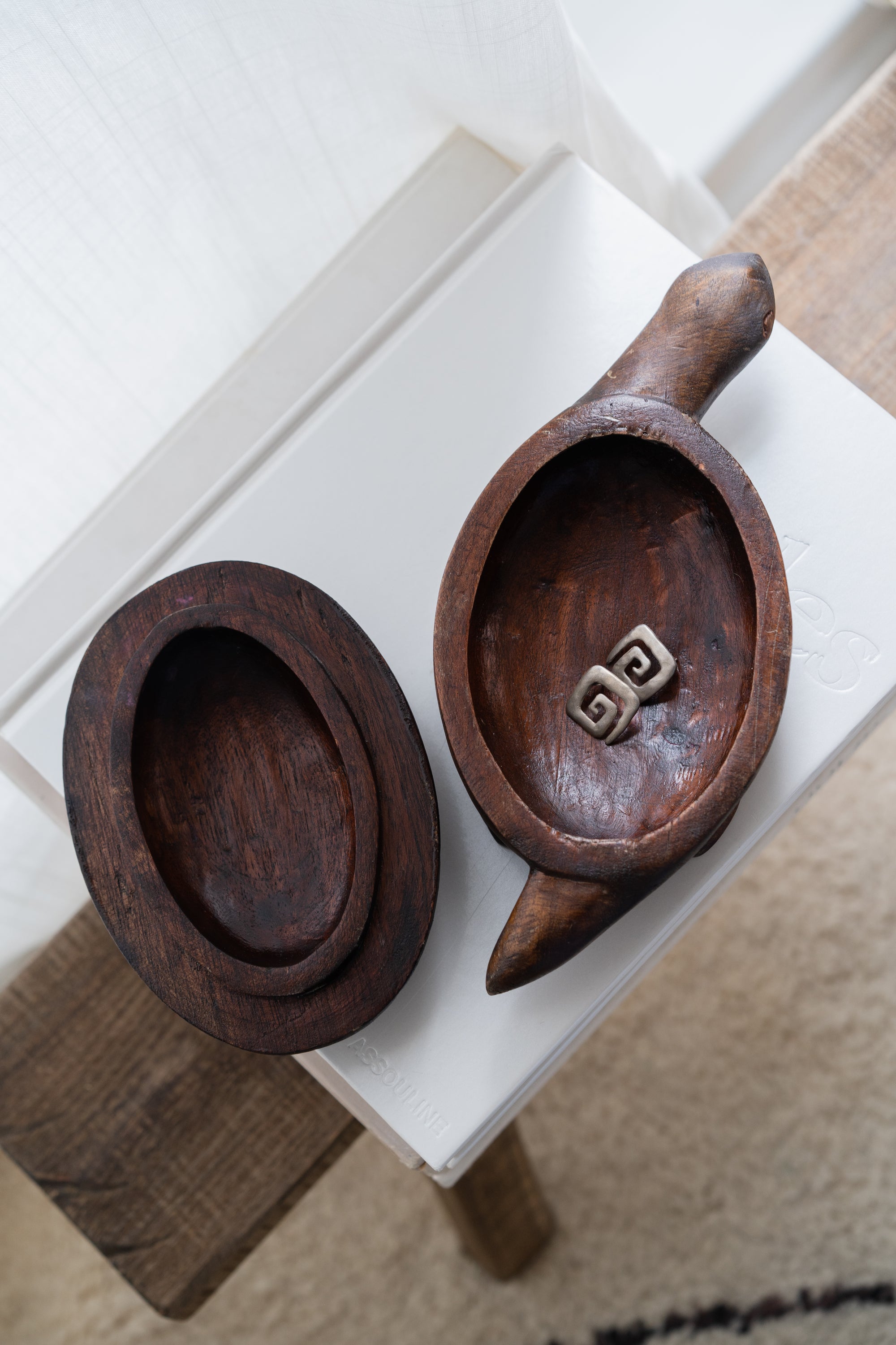 Folk Art Turtle Wooden Trinket Box