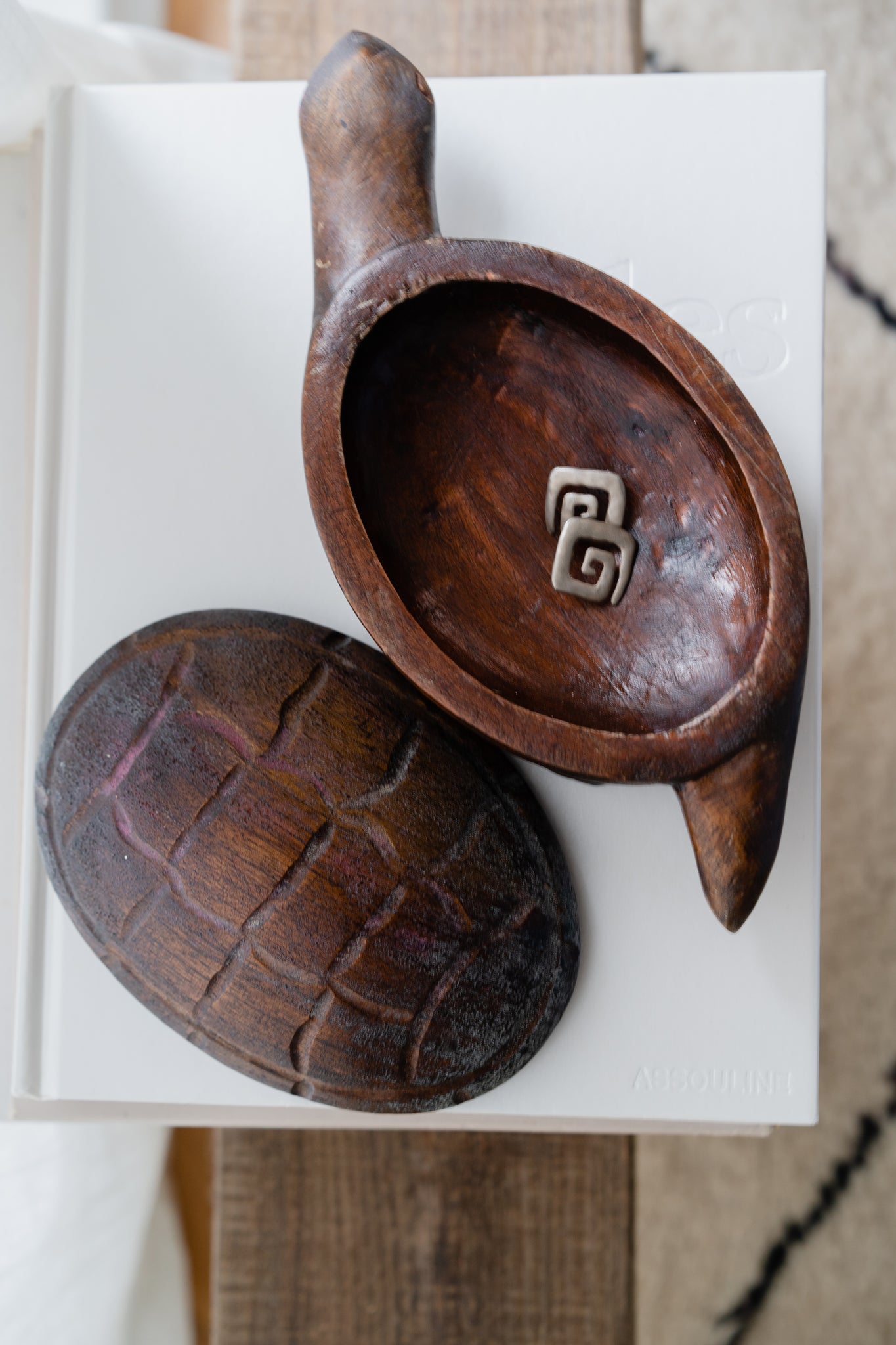 Folk Art Turtle Wooden Trinket Box