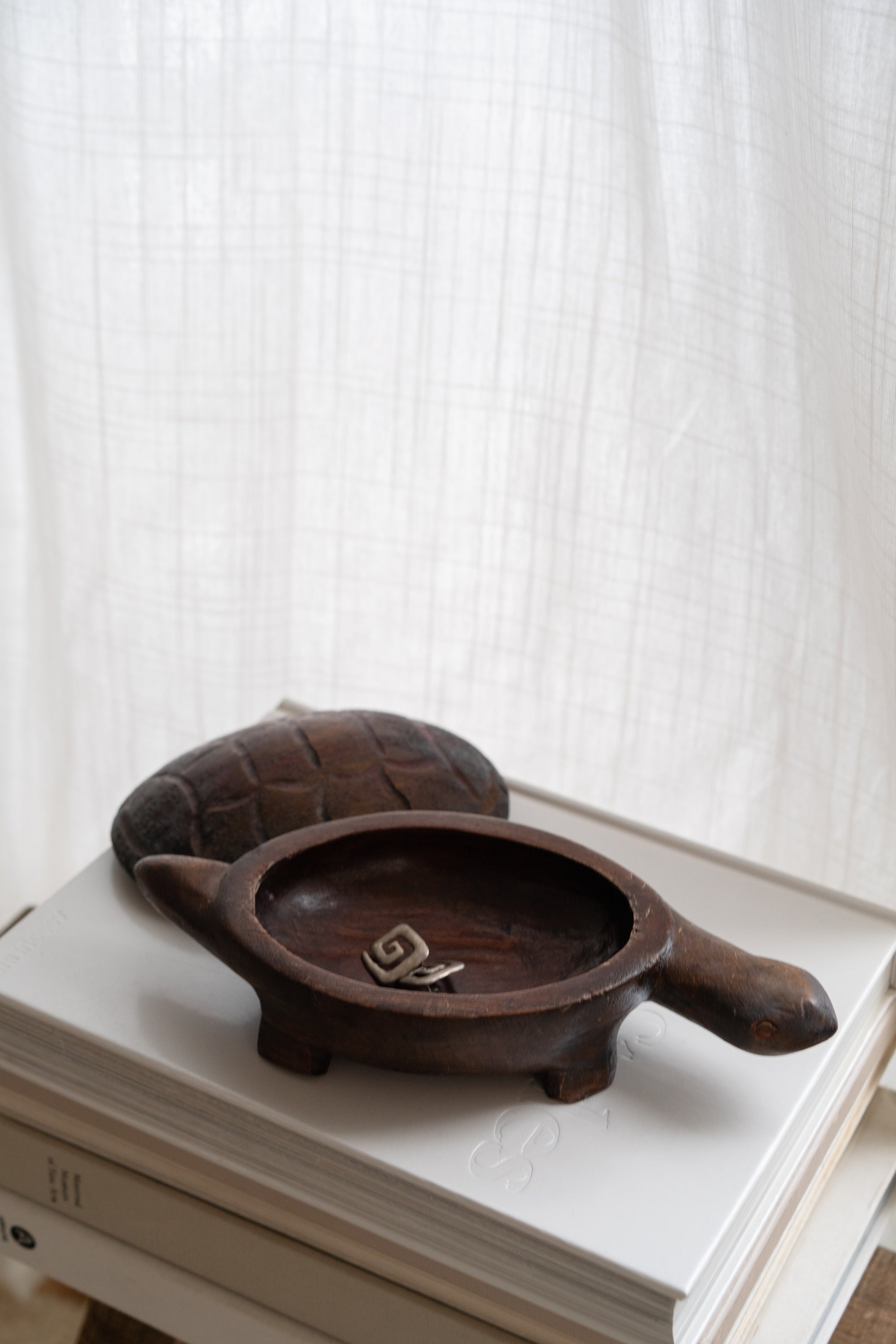 Folk Art Turtle Wooden Trinket Box