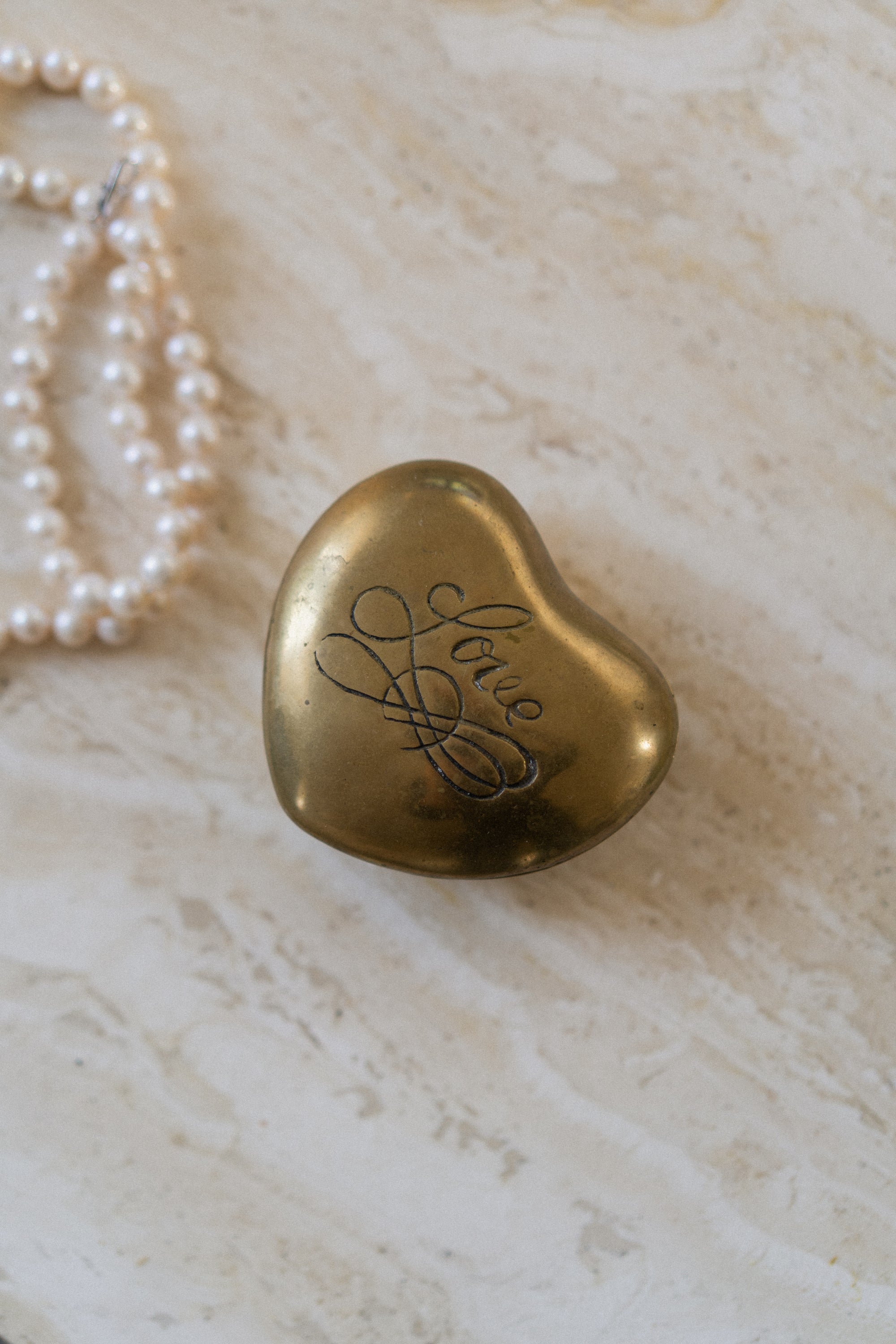 Brass Heart "Love" Box