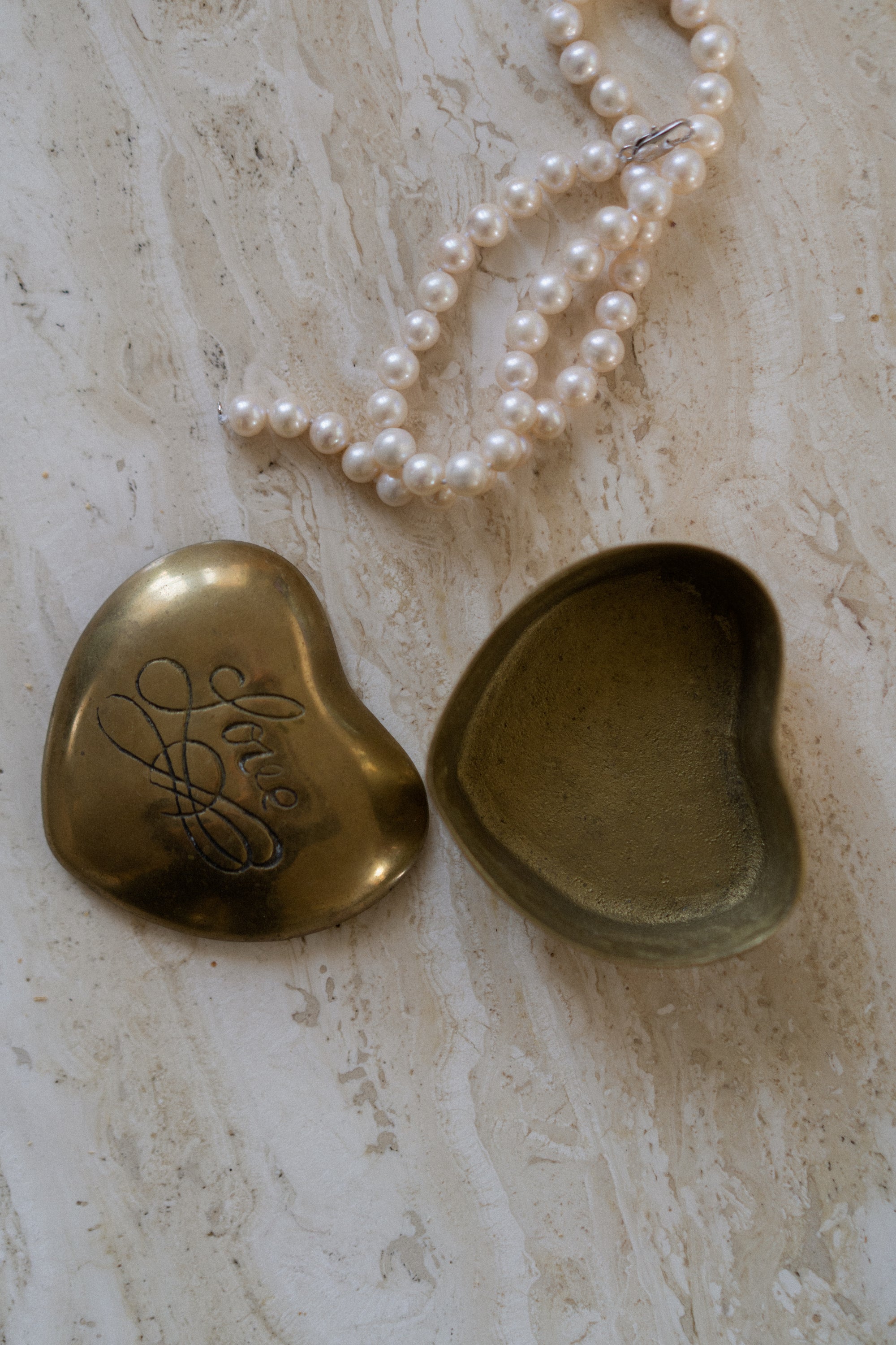 Brass Heart "Love" Box