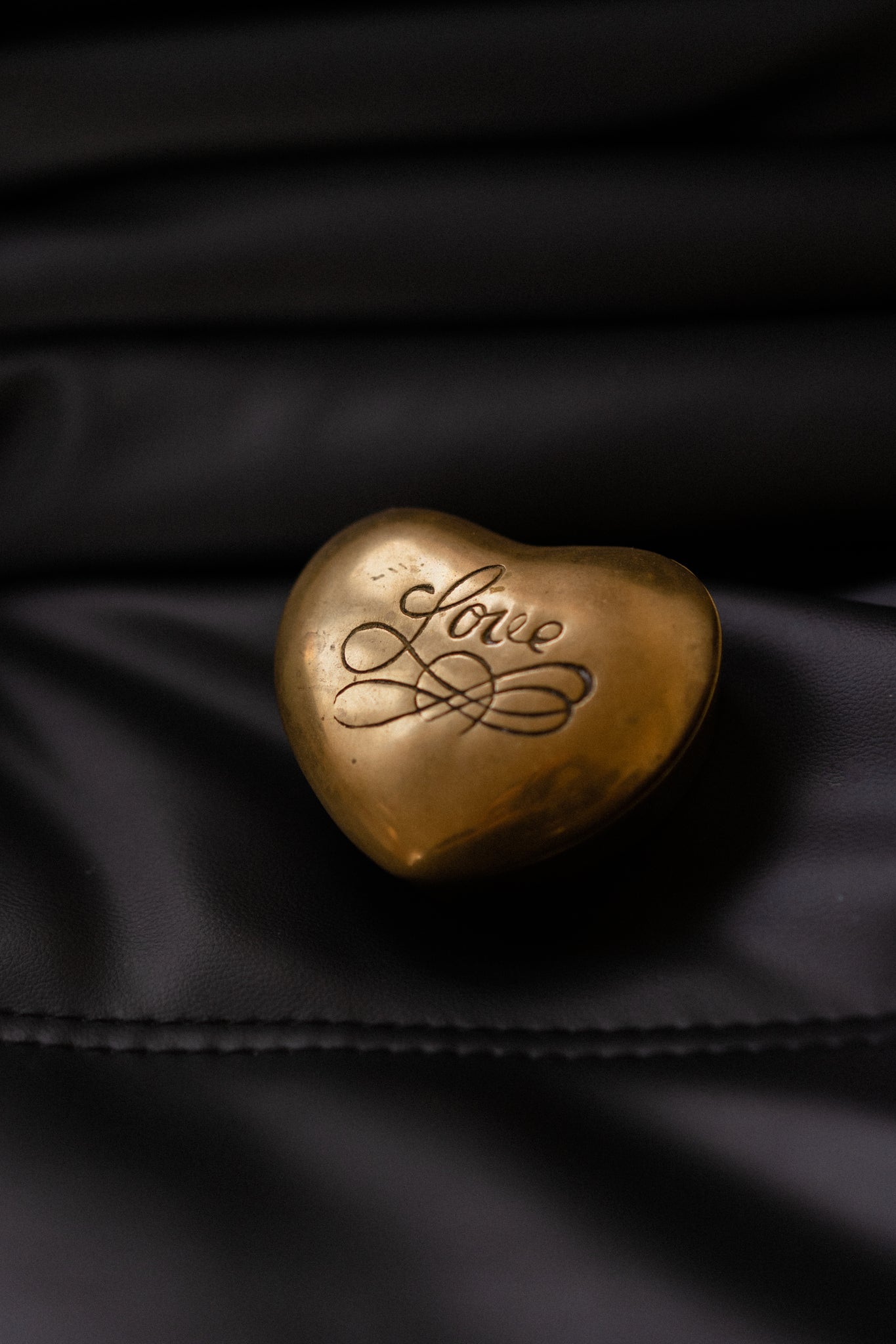 Brass Heart "Love" Box