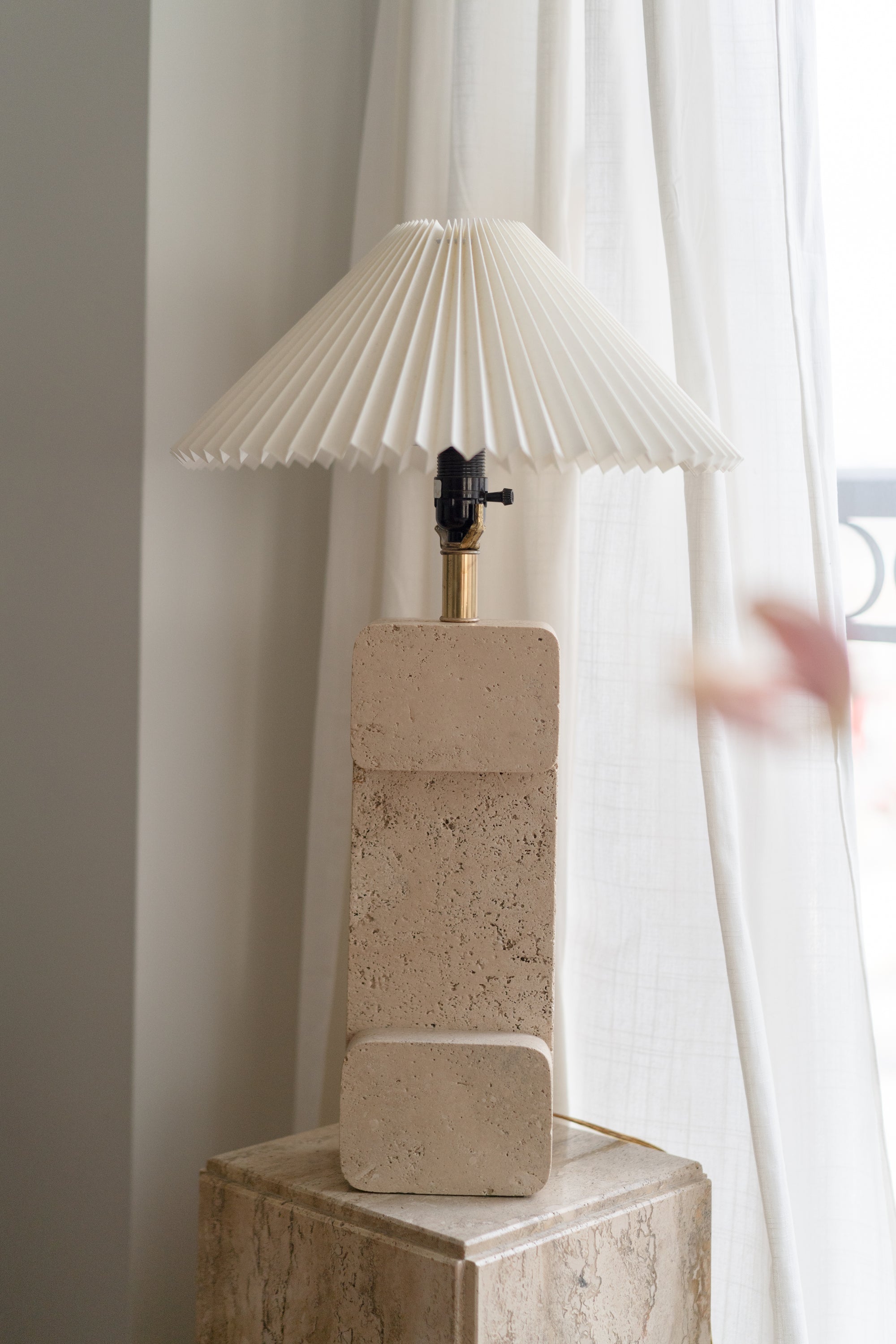 Travertine Table Lamp