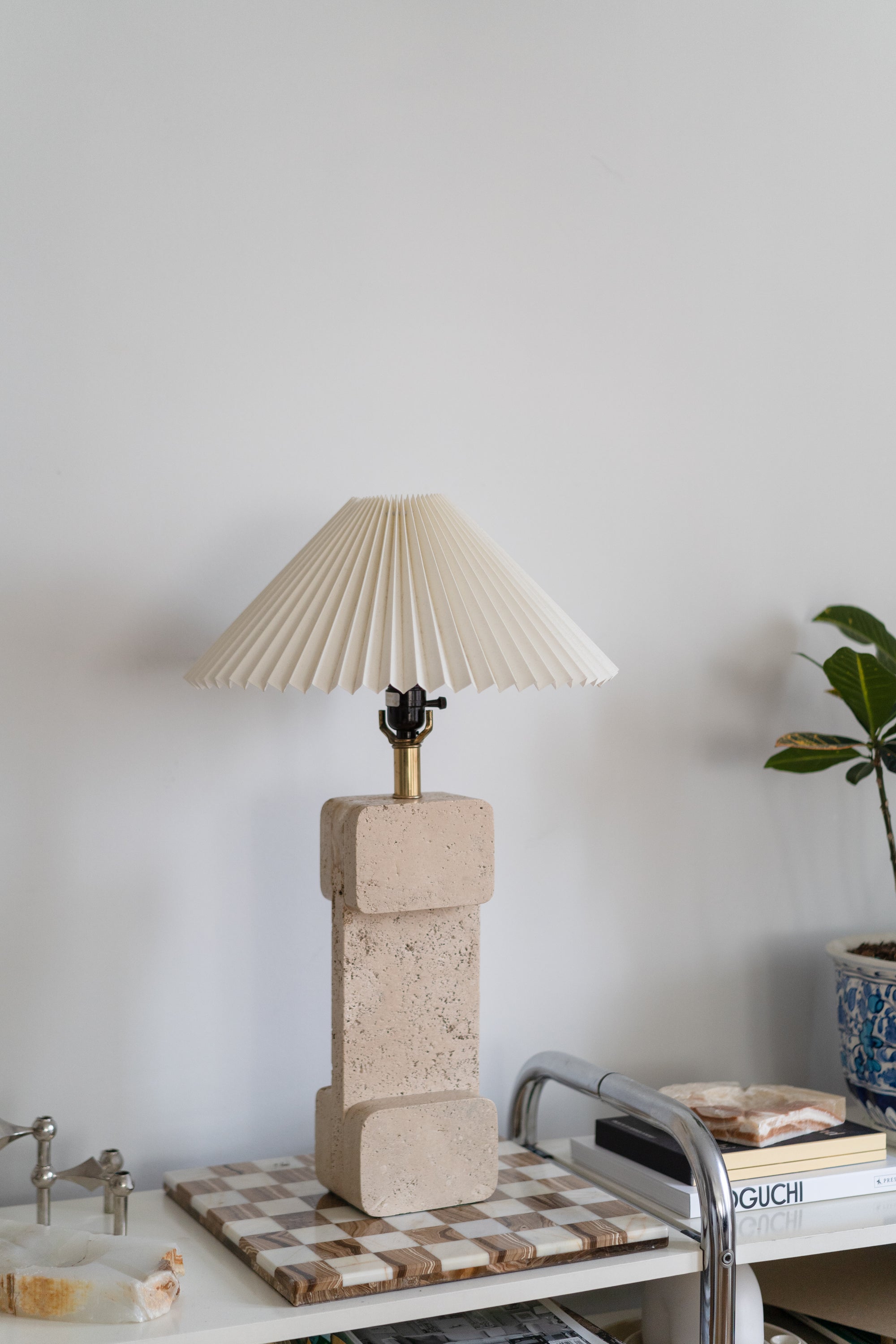 Travertine Table Lamp