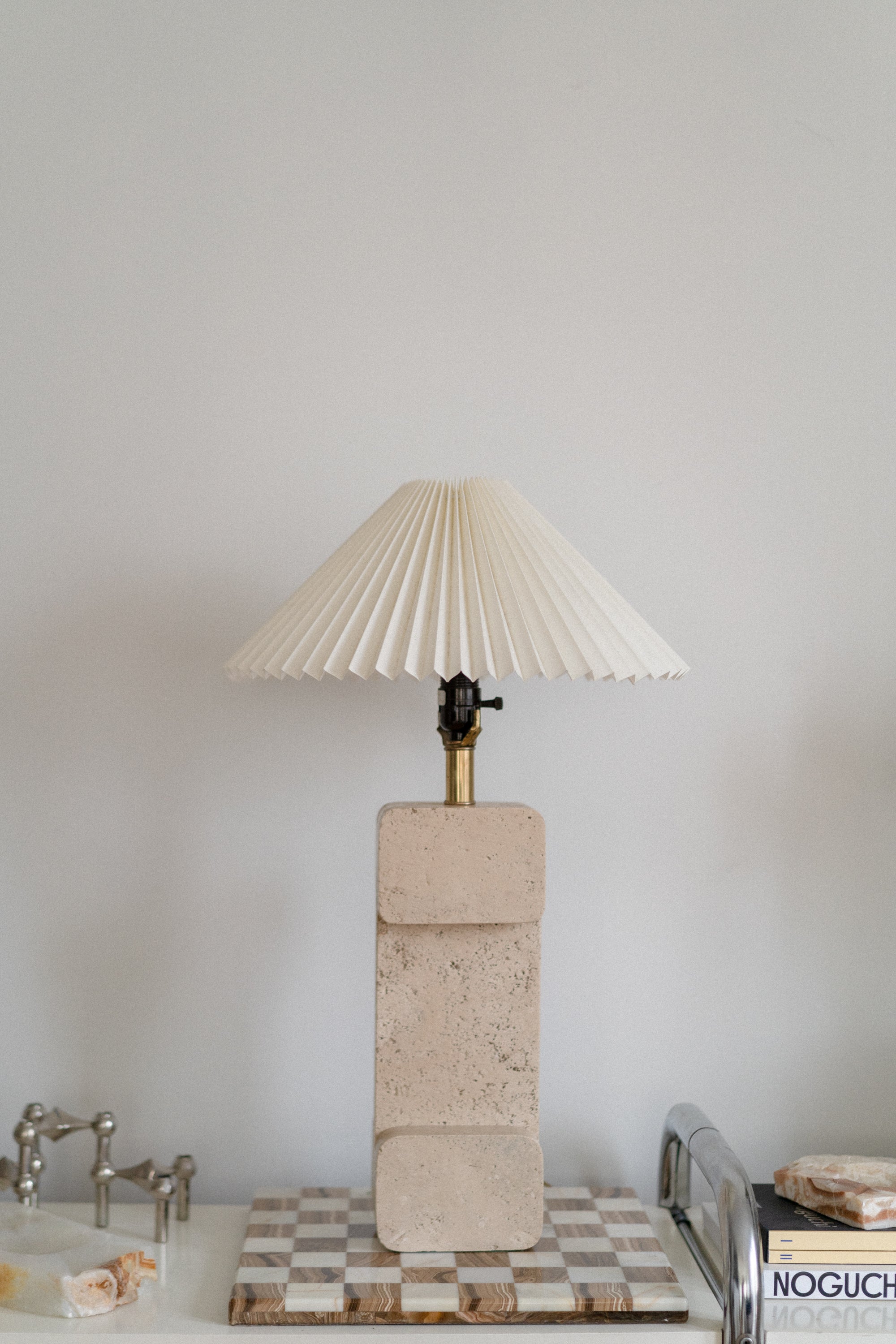 Travertine Table Lamp