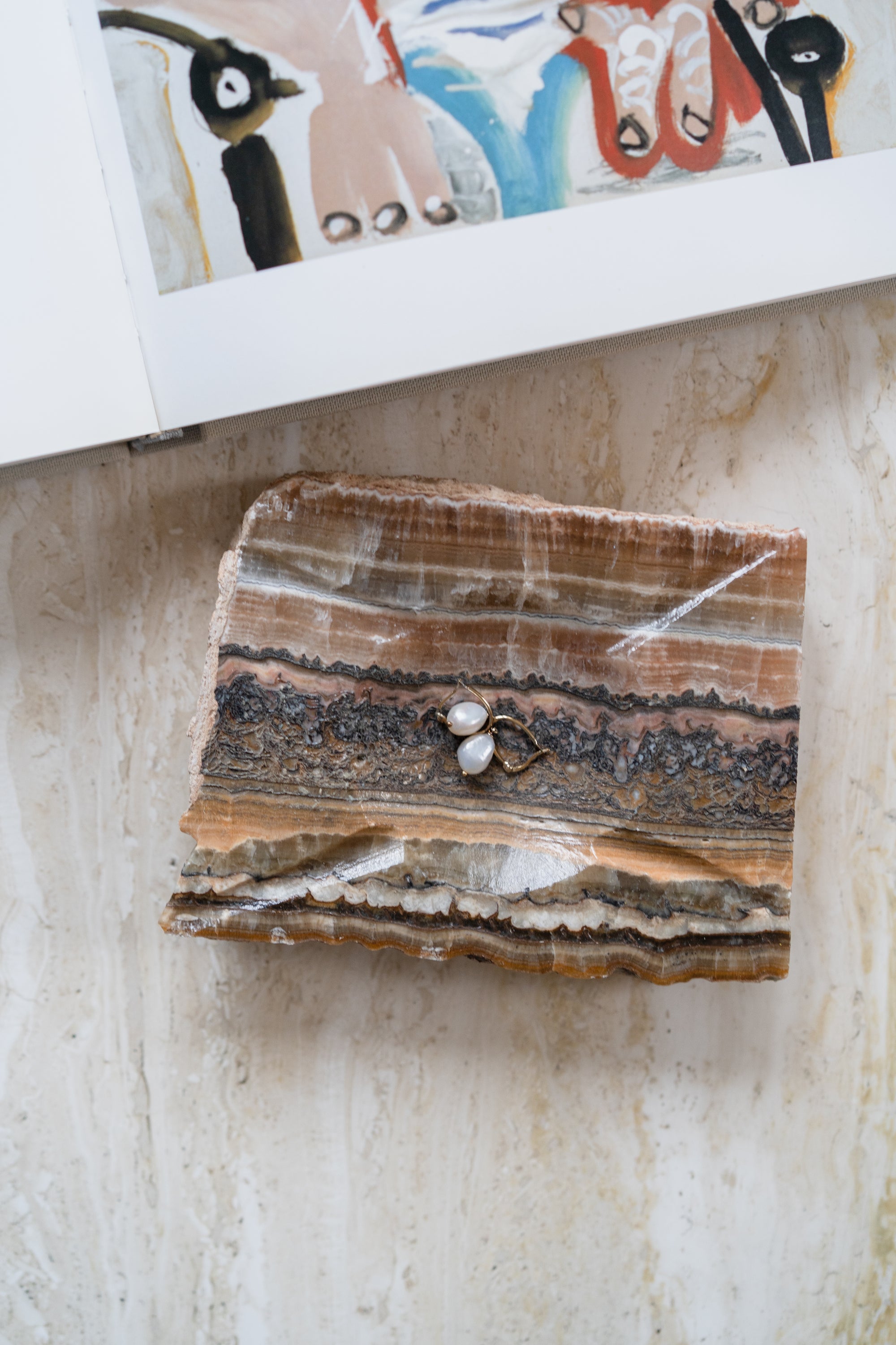 Banded Stone Ashtray