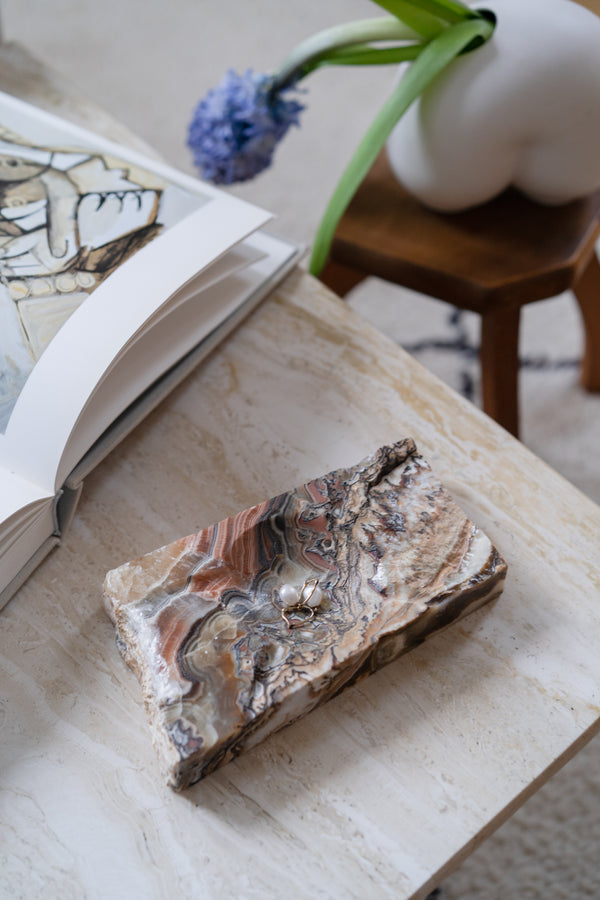 Red-Brown Stone Ashtray