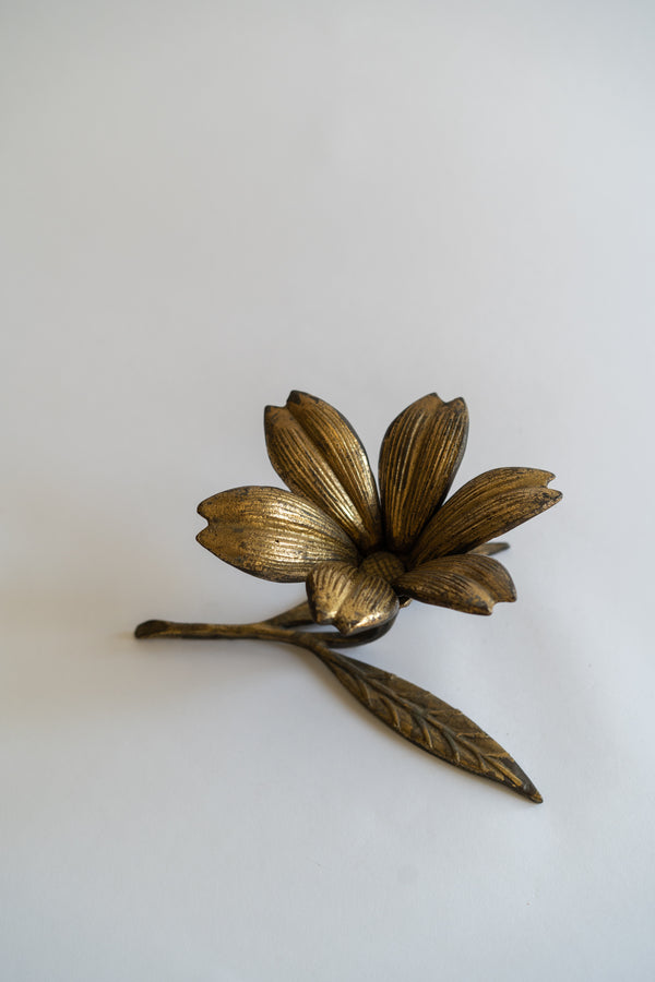 Brass Flower Ashtray