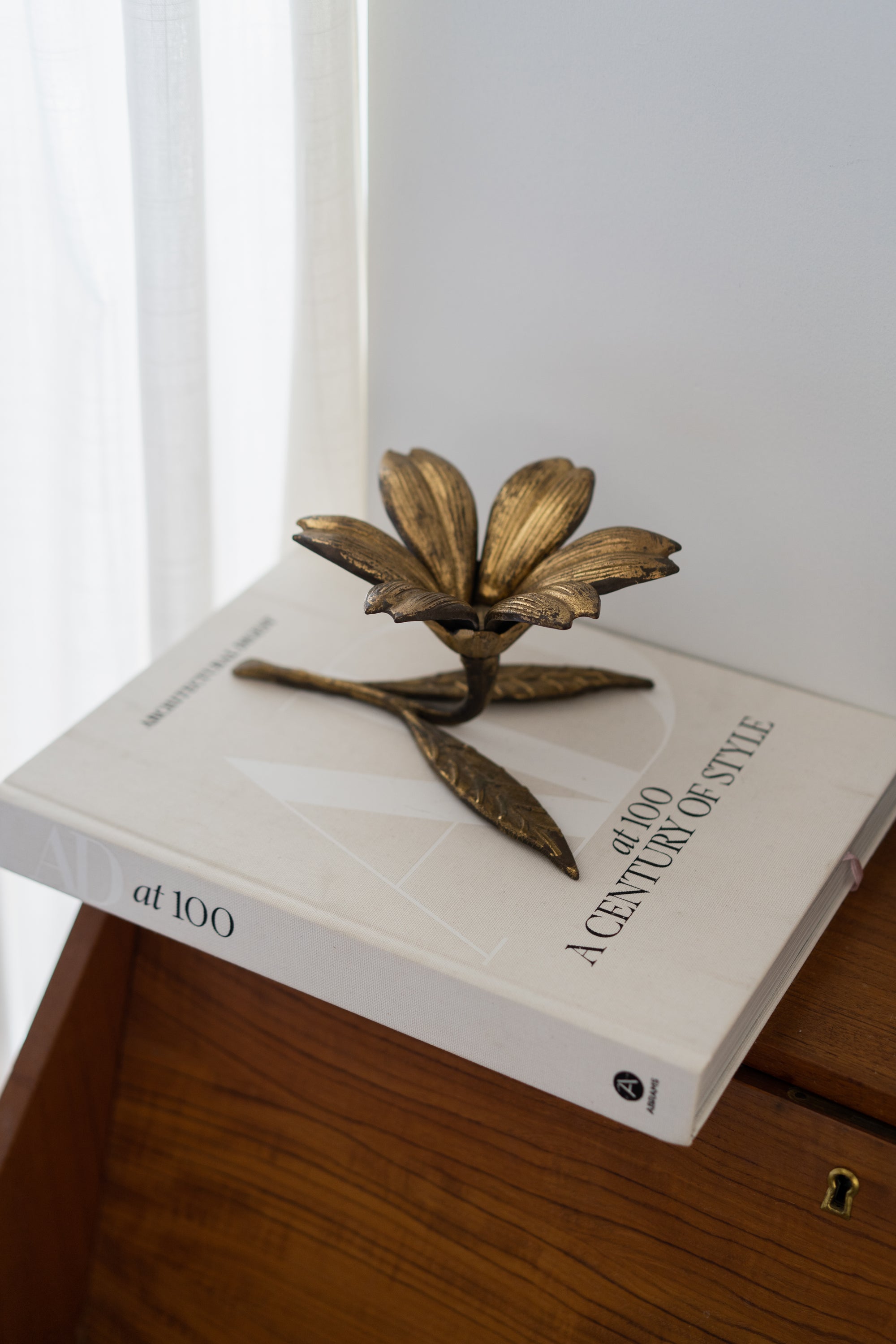 Brass Flower Ashtray