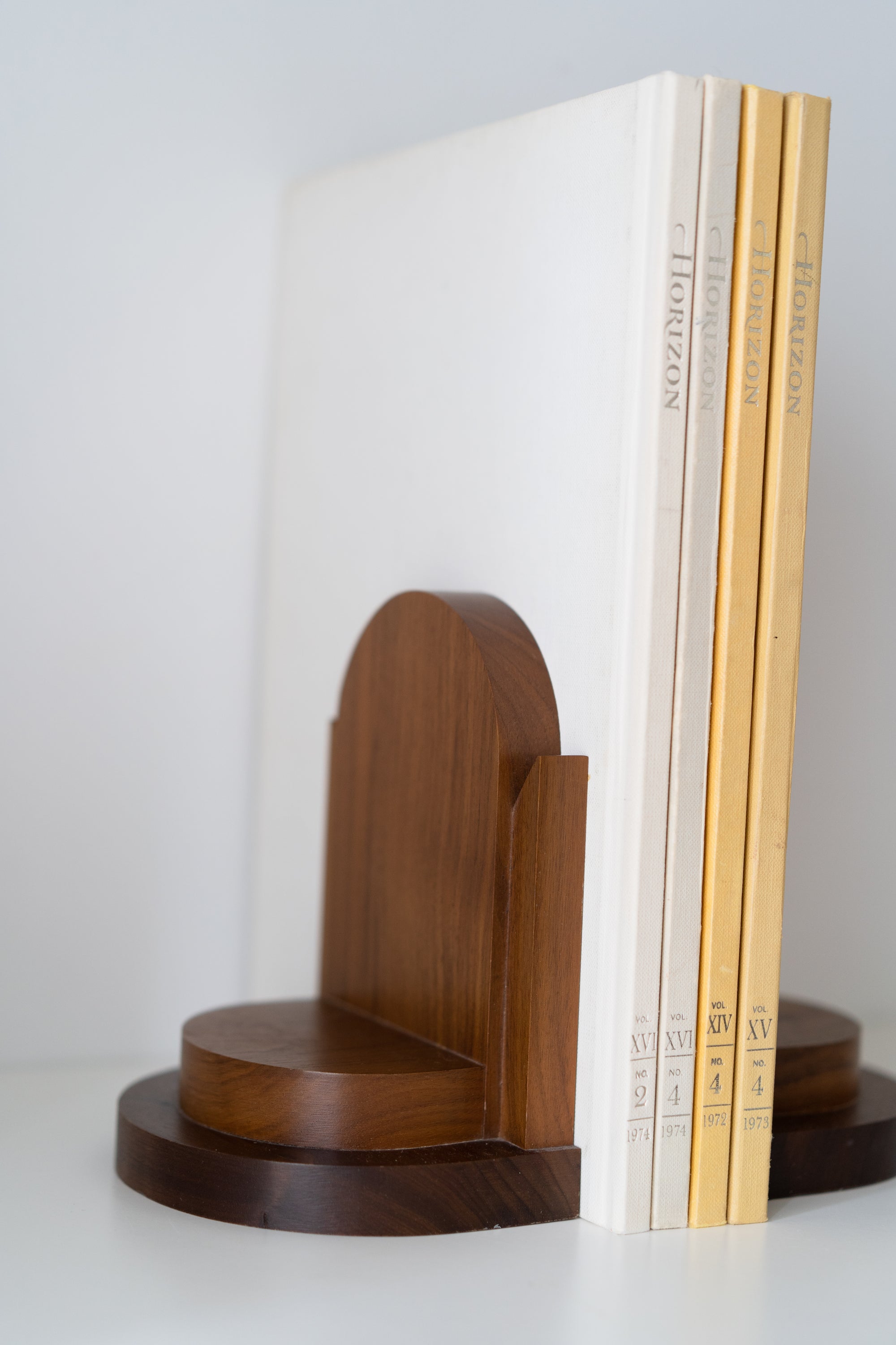 Vintage Walnut Bookends