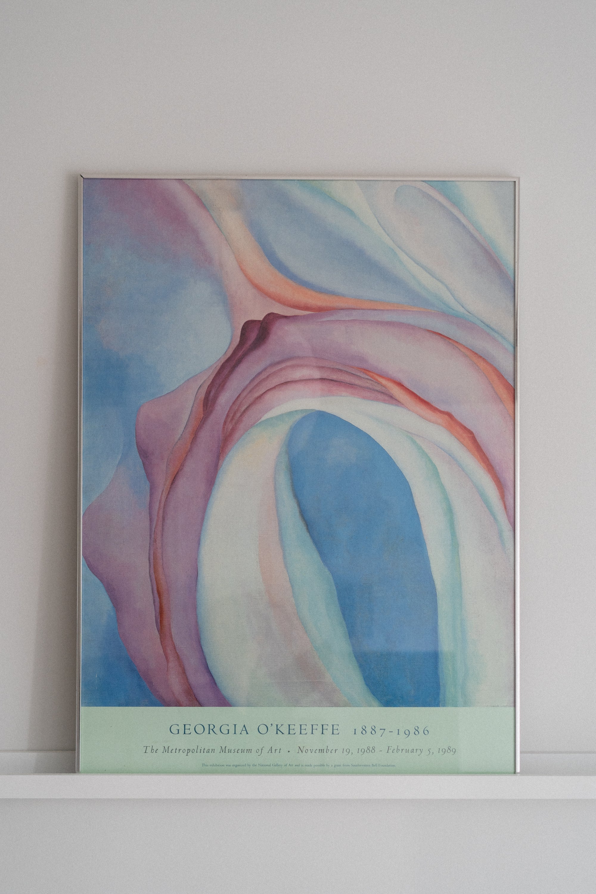 1988 Georgia O'Keeffe Framed Exhibition Poster