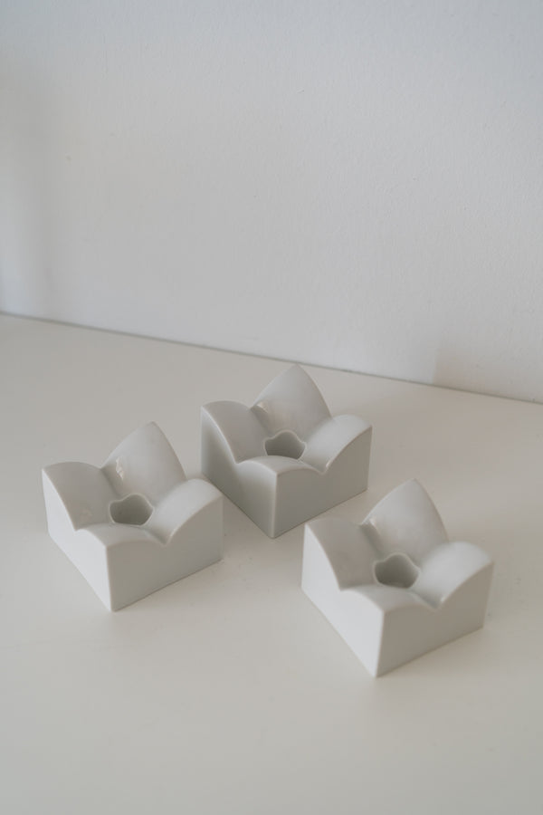 Trio of Ceramic Arzberg Candle Holders
