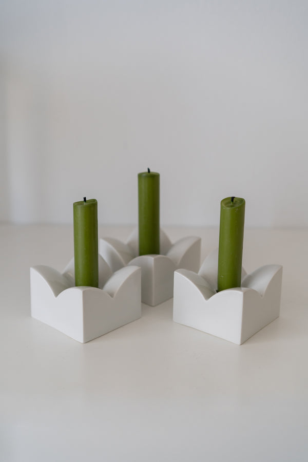 Trio of Ceramic Arzberg Candle Holders