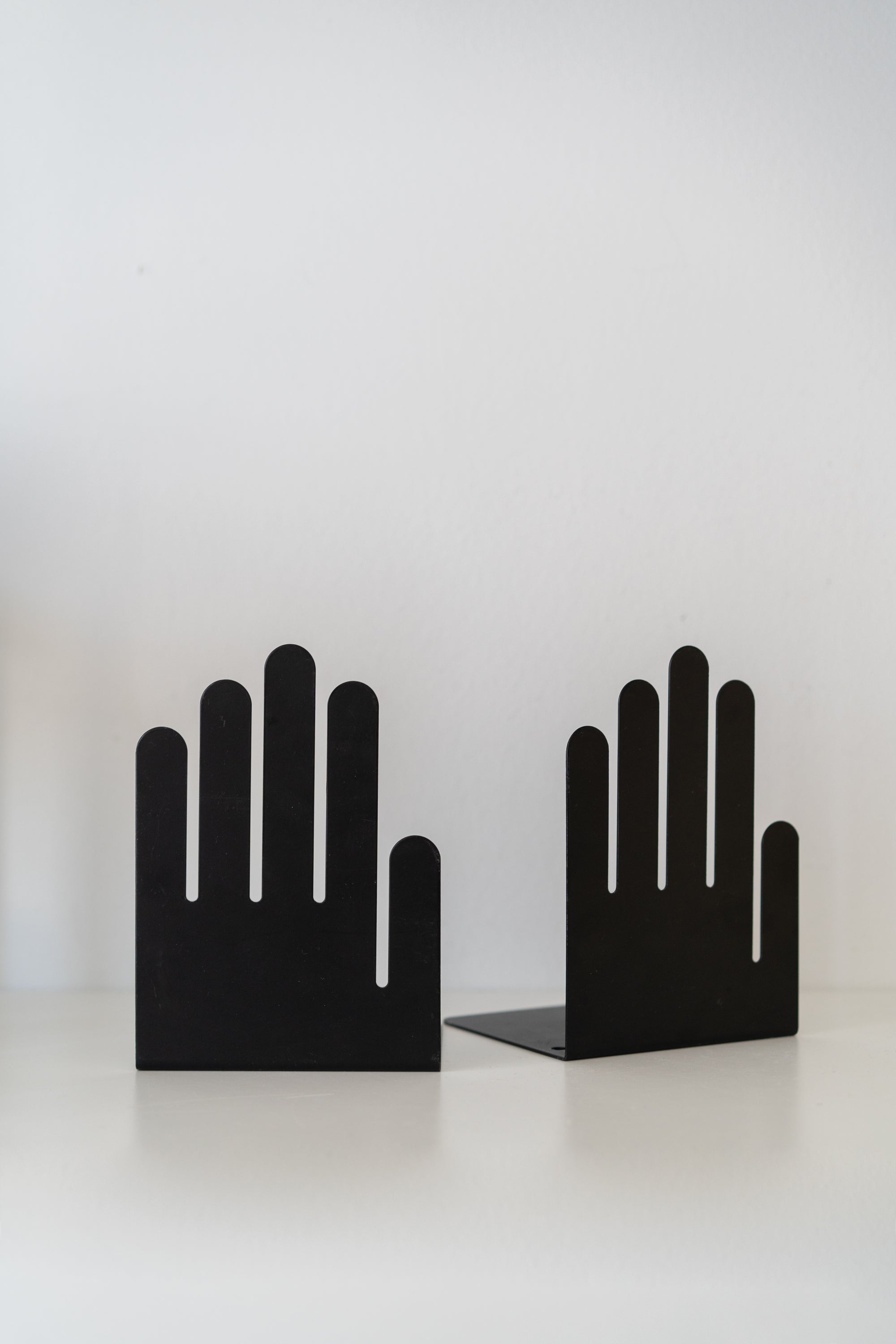 Metal Hand Bookends
