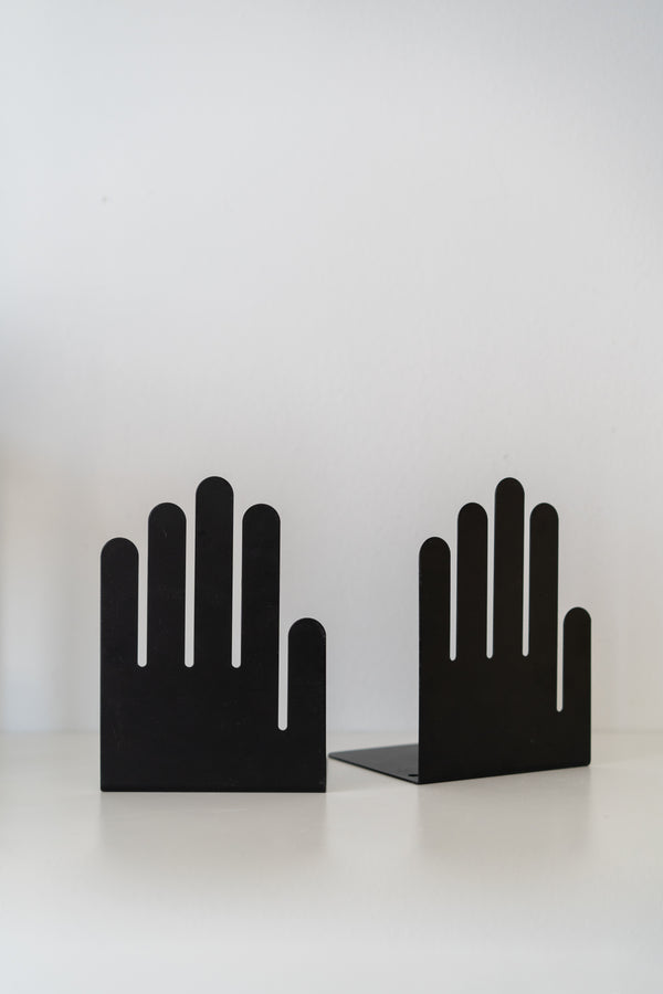 Metal Hand Bookends