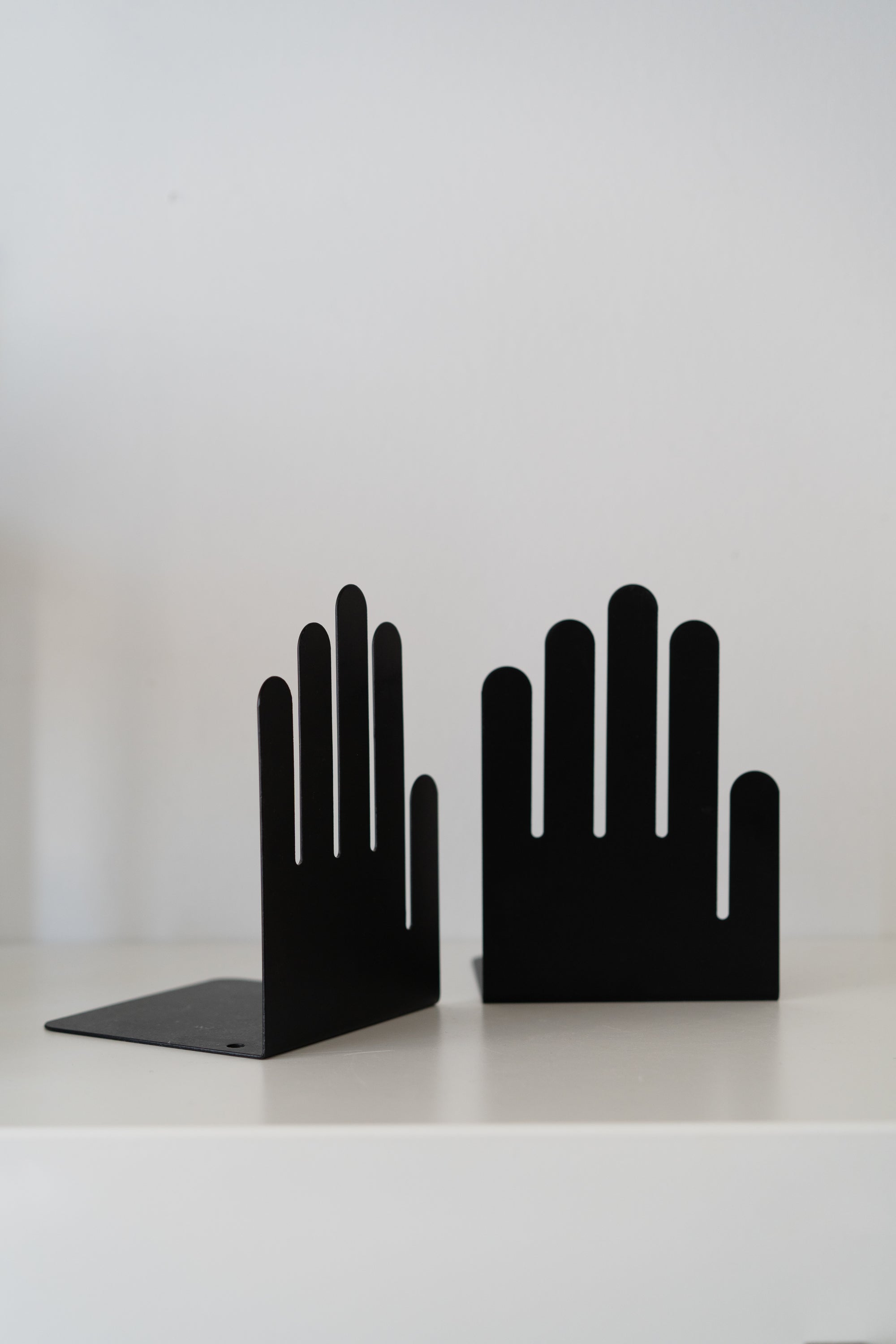 Metal Hand Bookends