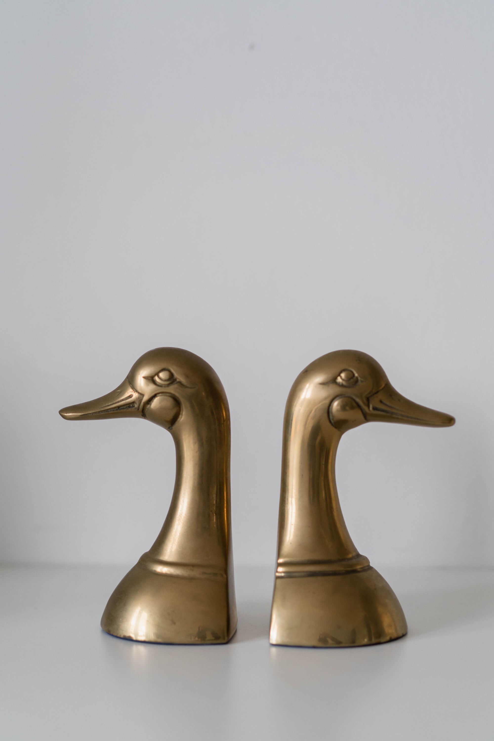 Brass Duck Bookends
