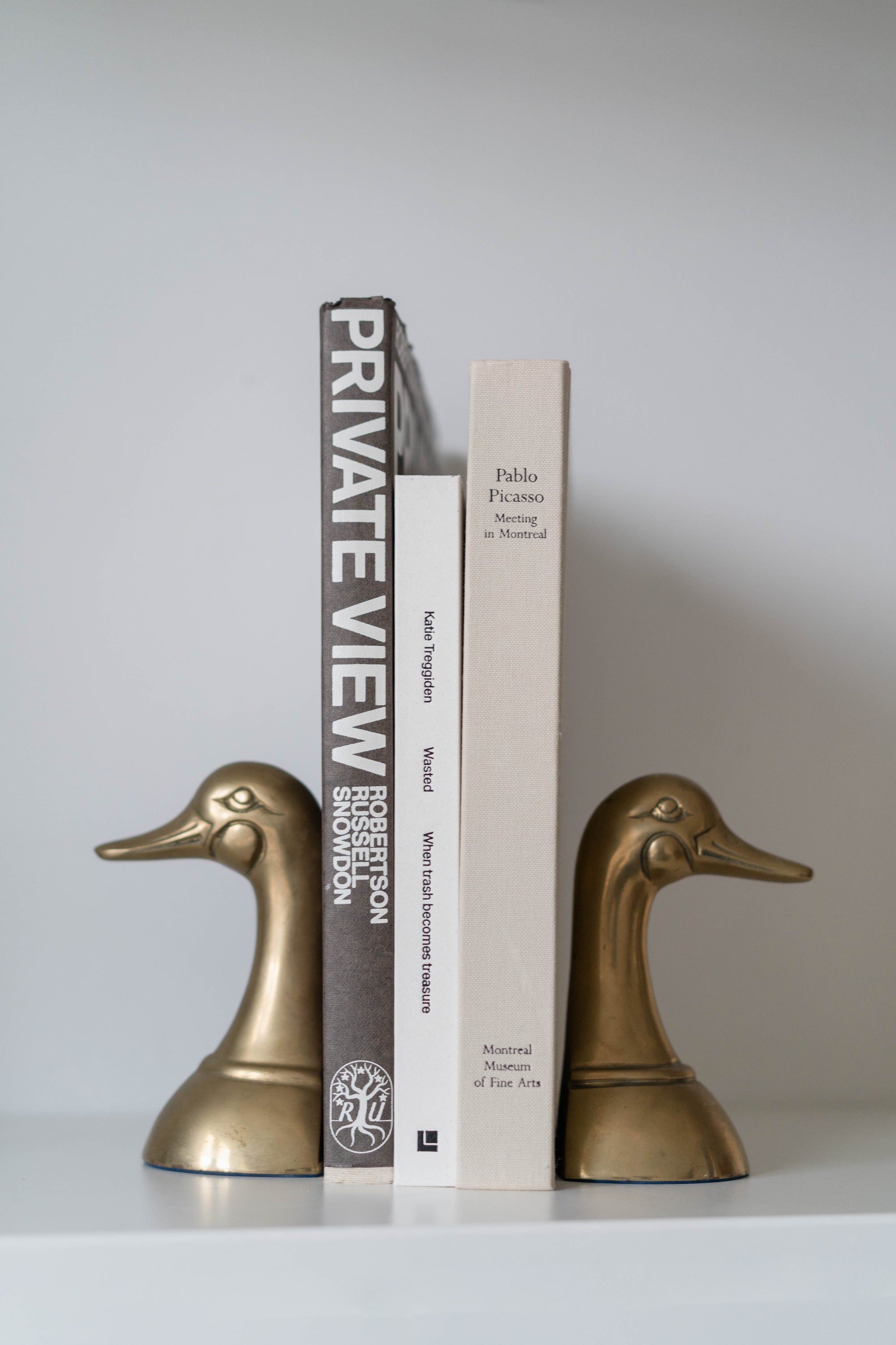 Brass Duck Bookends