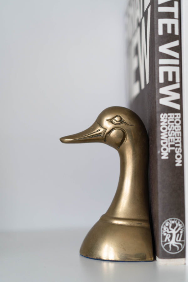 Brass Duck Bookends
