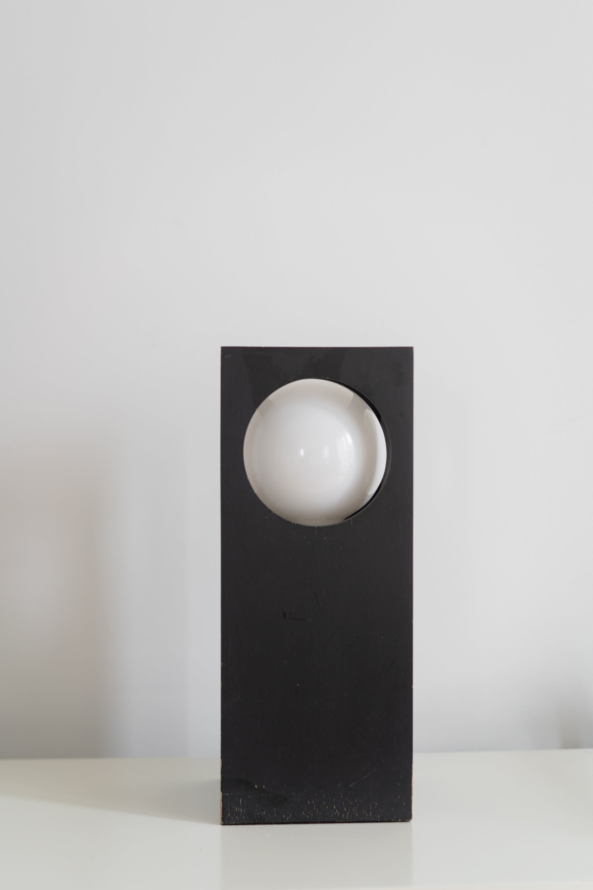 Rectangular Space Age Wooden Table Lamp