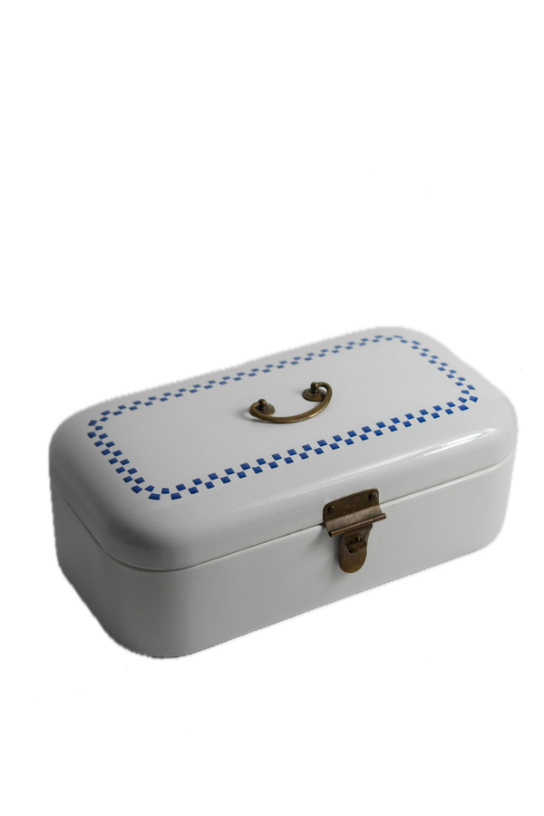Vintage Enamel Bread Box
