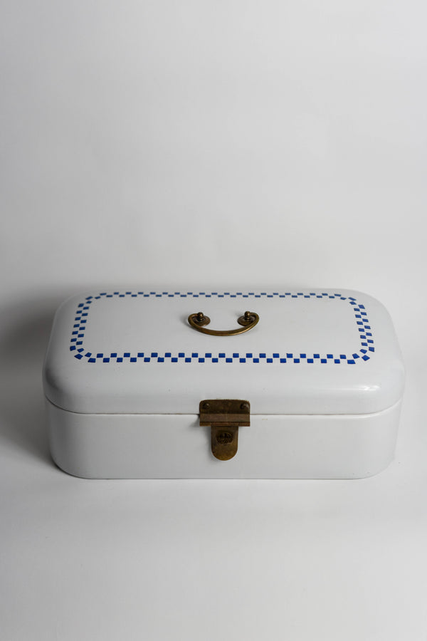 Vintage Enamel Bread Box