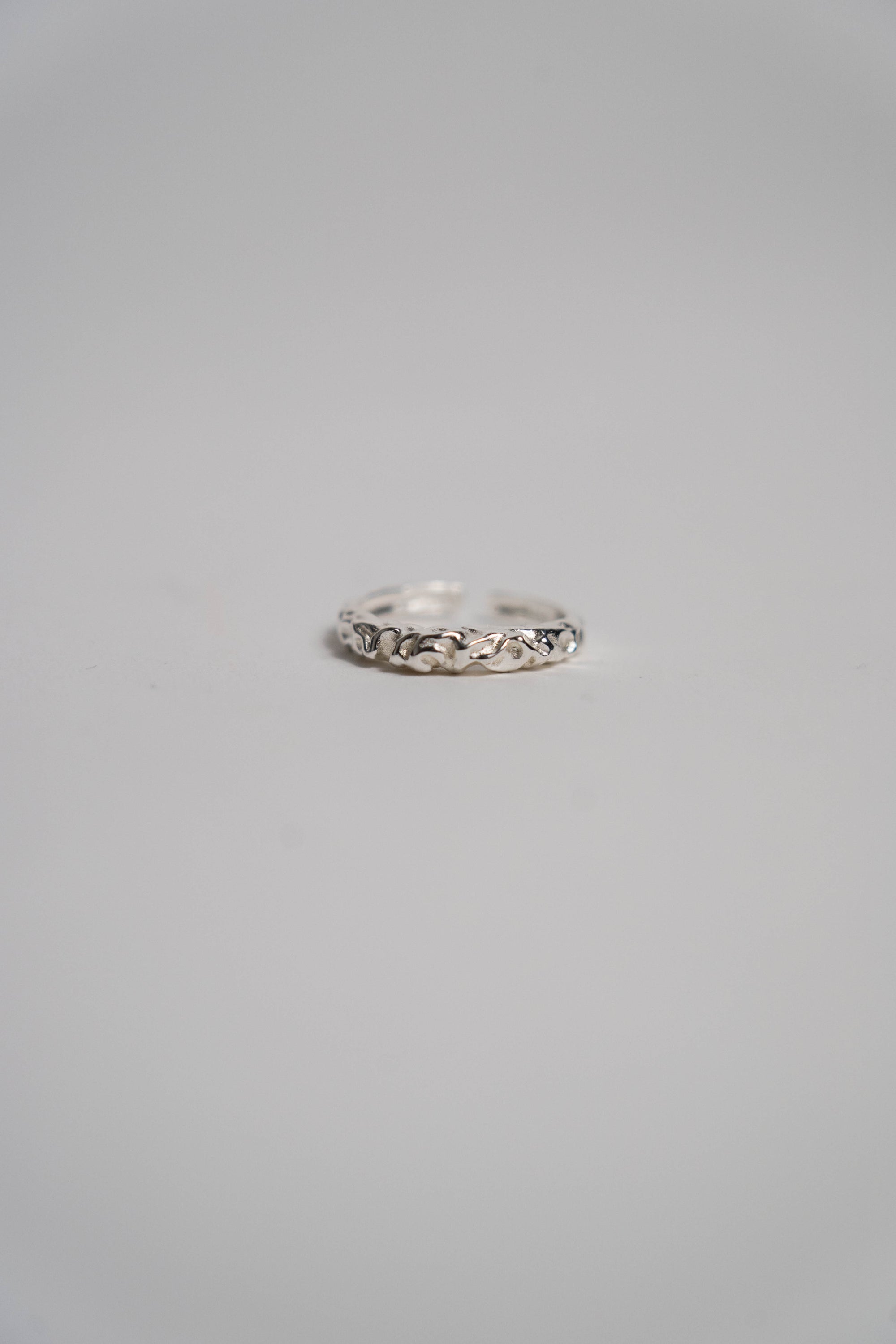 Crinkle Silver Ring