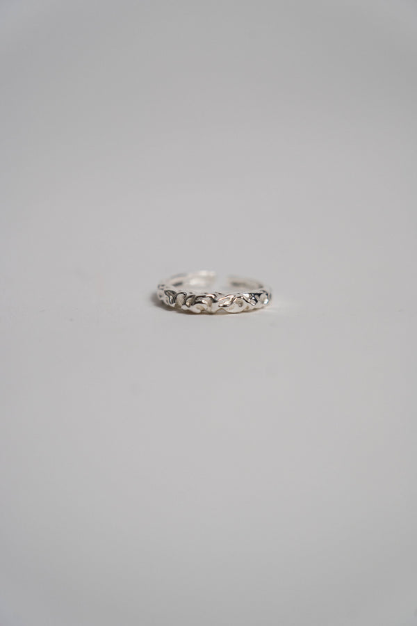 Crinkle Silver Ring