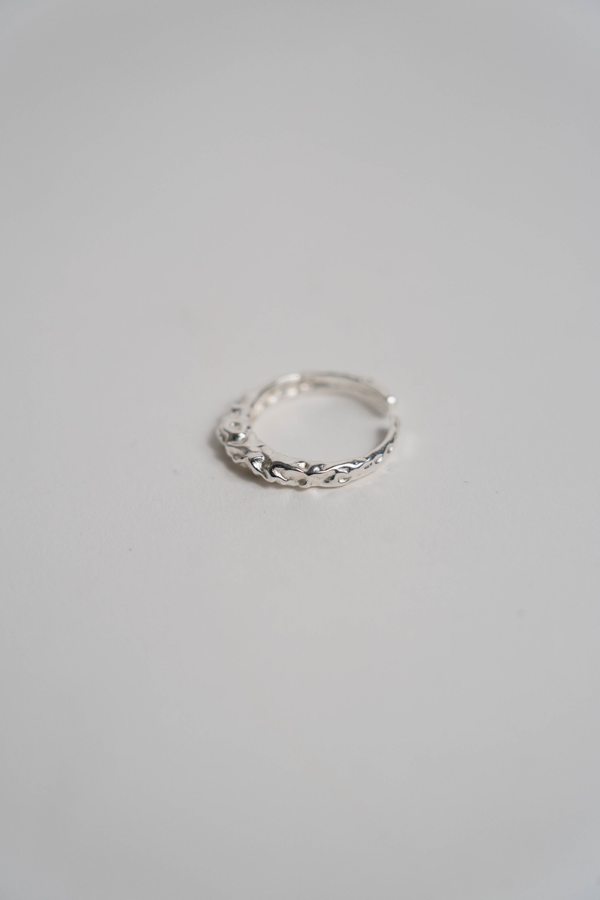 Crinkle Silver Ring