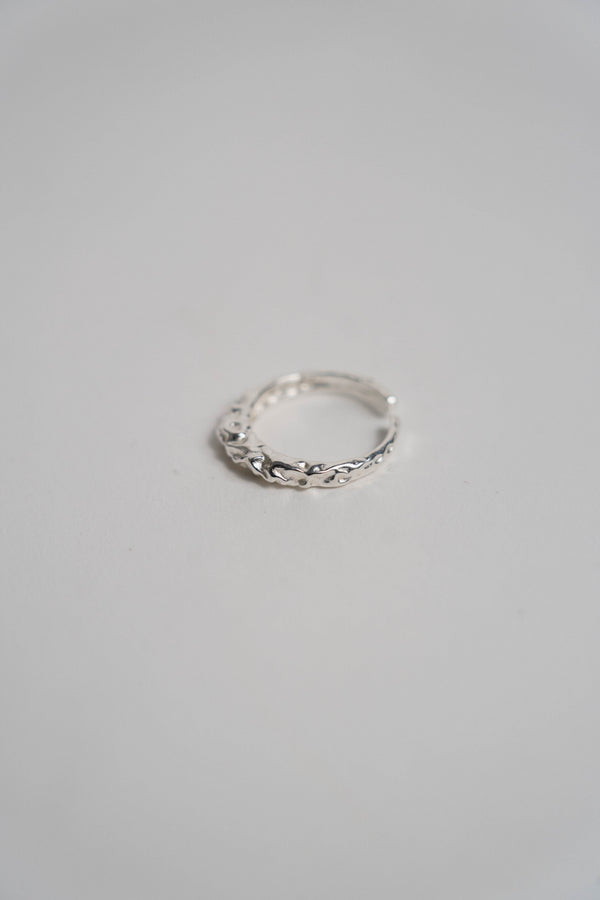 Crinkle Silver Ring